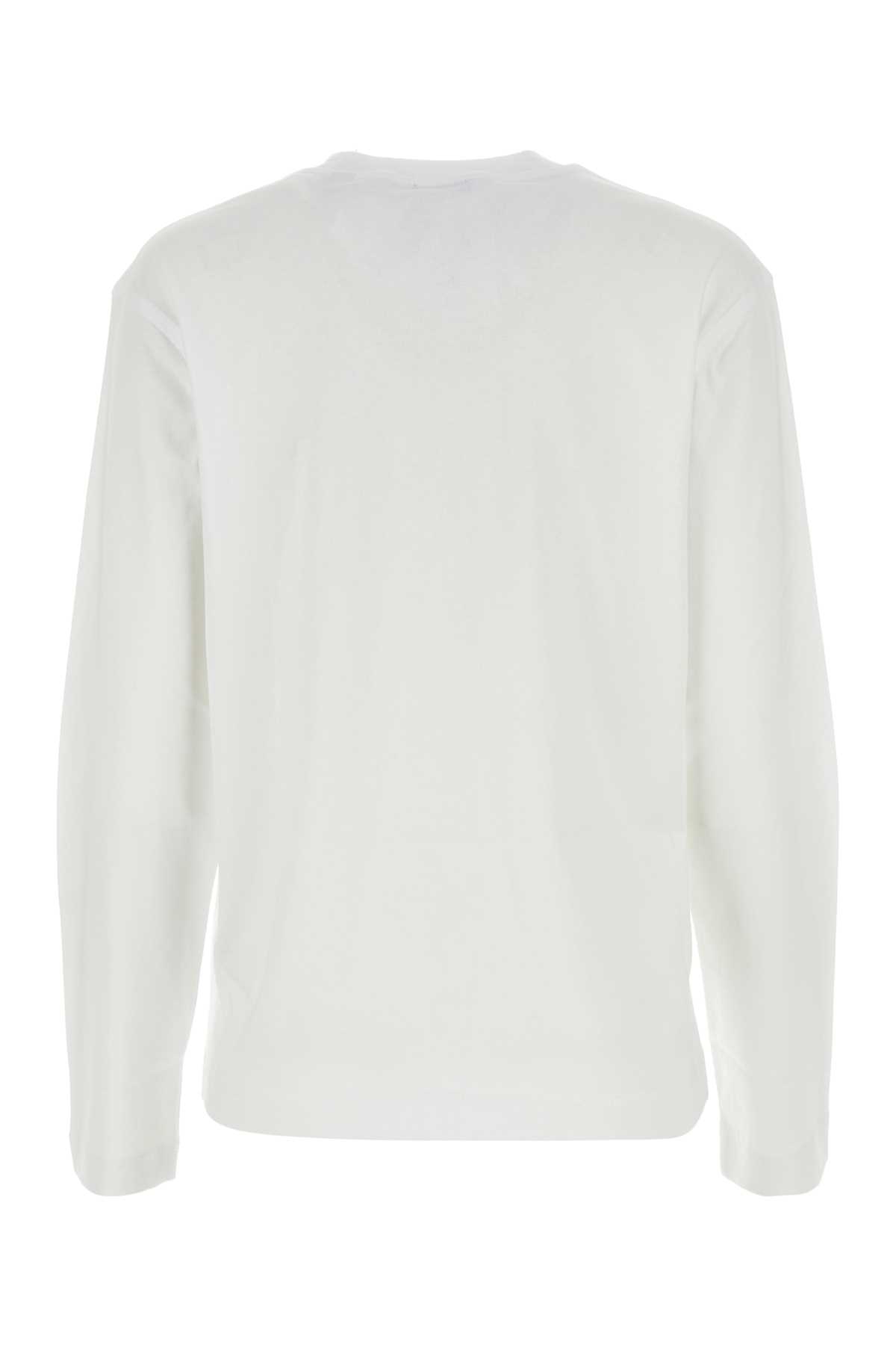 Shop Burberry White Cotton T-shirt