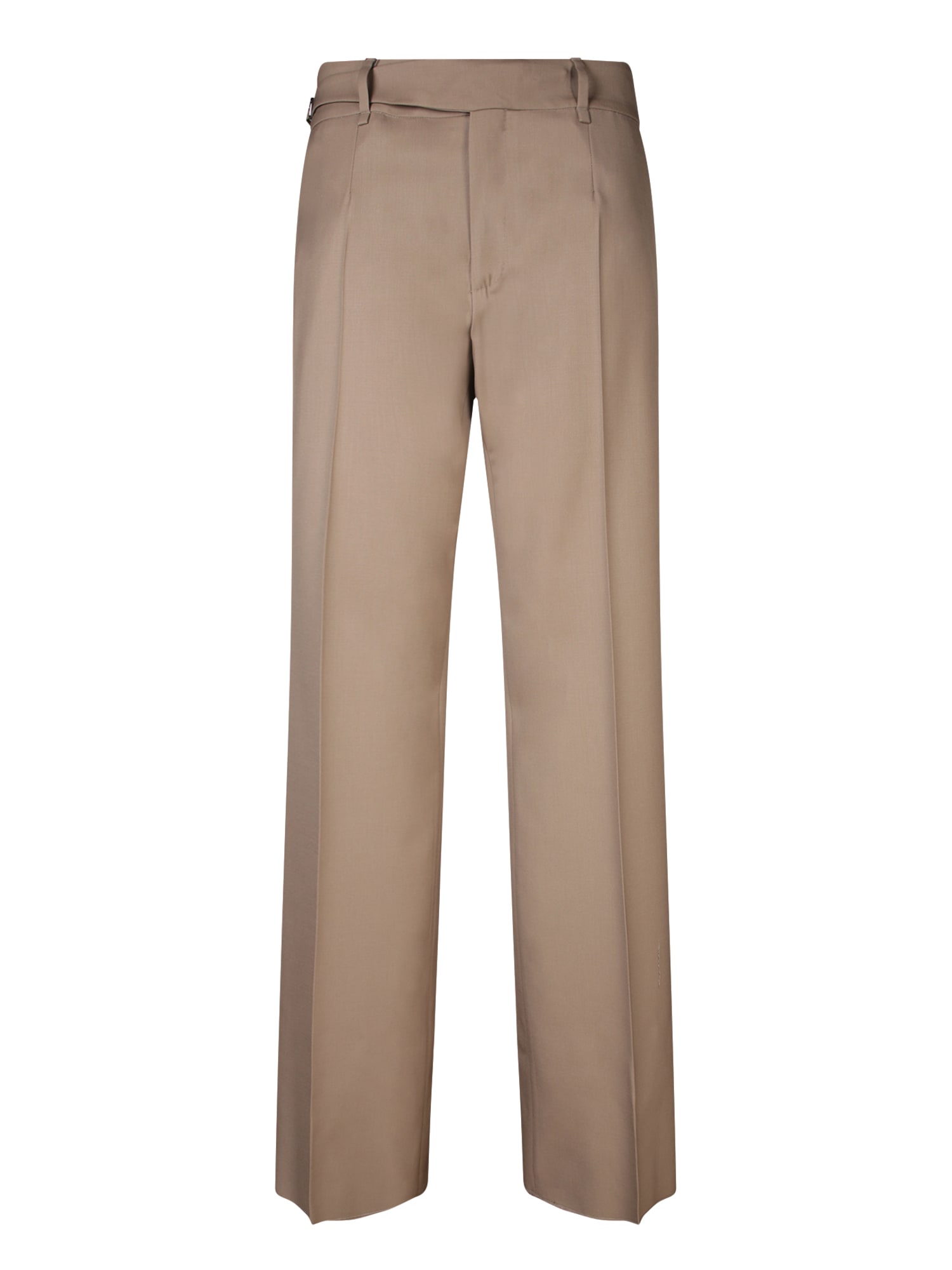 DOLCE & GABBANA PINSTRIPE BEIGE TROUSERS