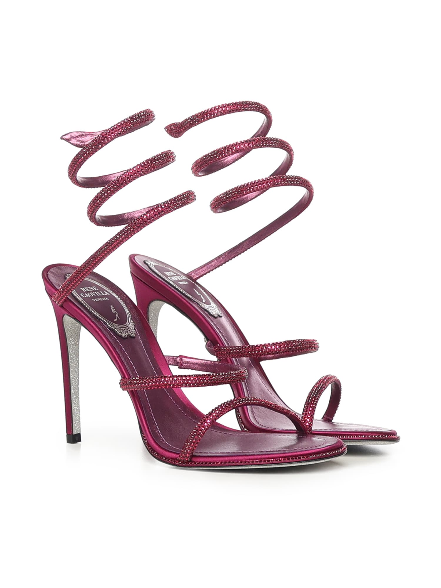 René Caovilla Cleo 105 Sandals In Purple