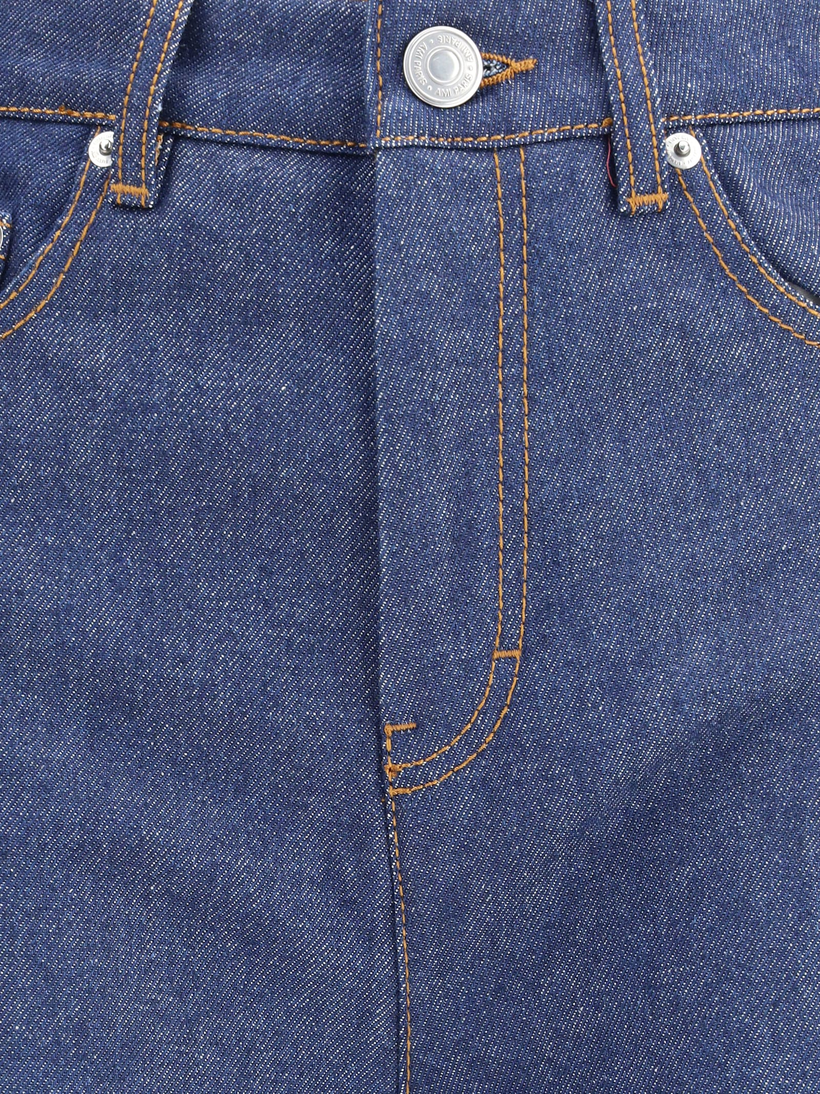 Ami Alexandre Mattiussi Ami Paris Women Flare Fit Jeans In Raw In Blue