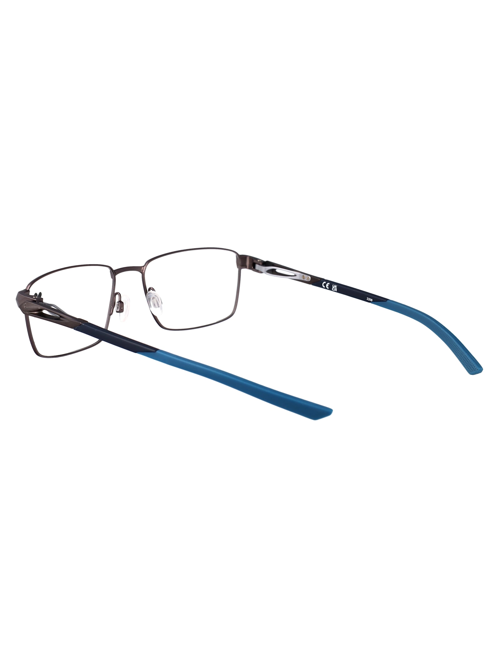 Nike Satin Gunmetal Metal Glasses In Gray