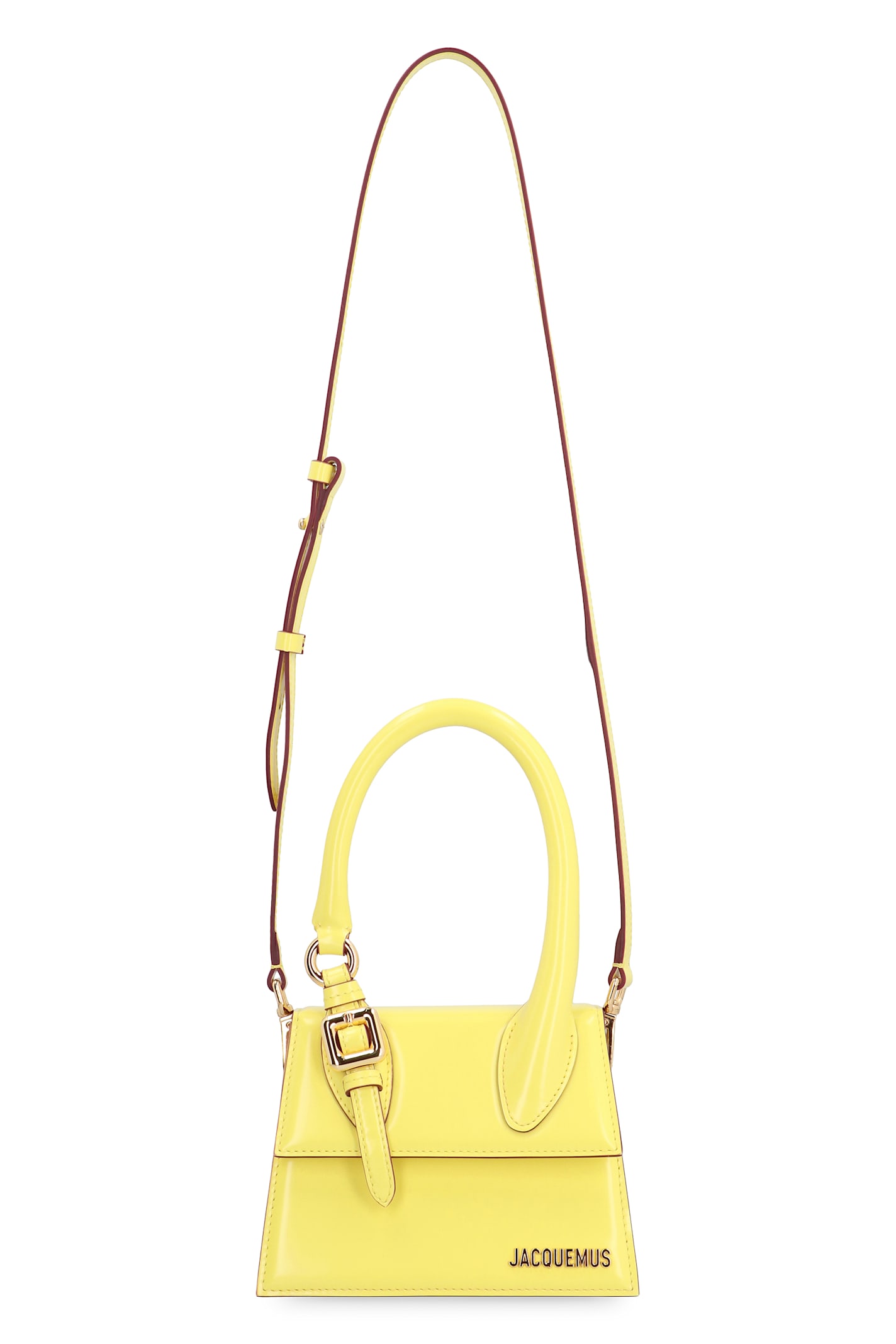 Shop Jacquemus Le Chiquito Leather Handbag In Yellow