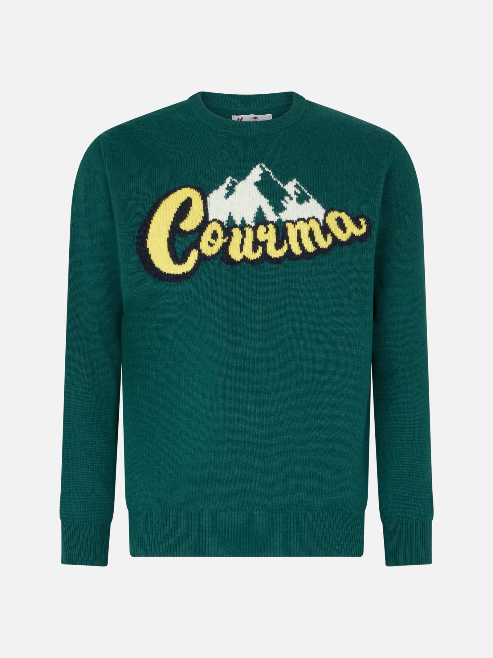 MC2 SAINT BARTH MAN CREWNECK SWEATER WITH COURMA MOUNTAINS JACQUARD