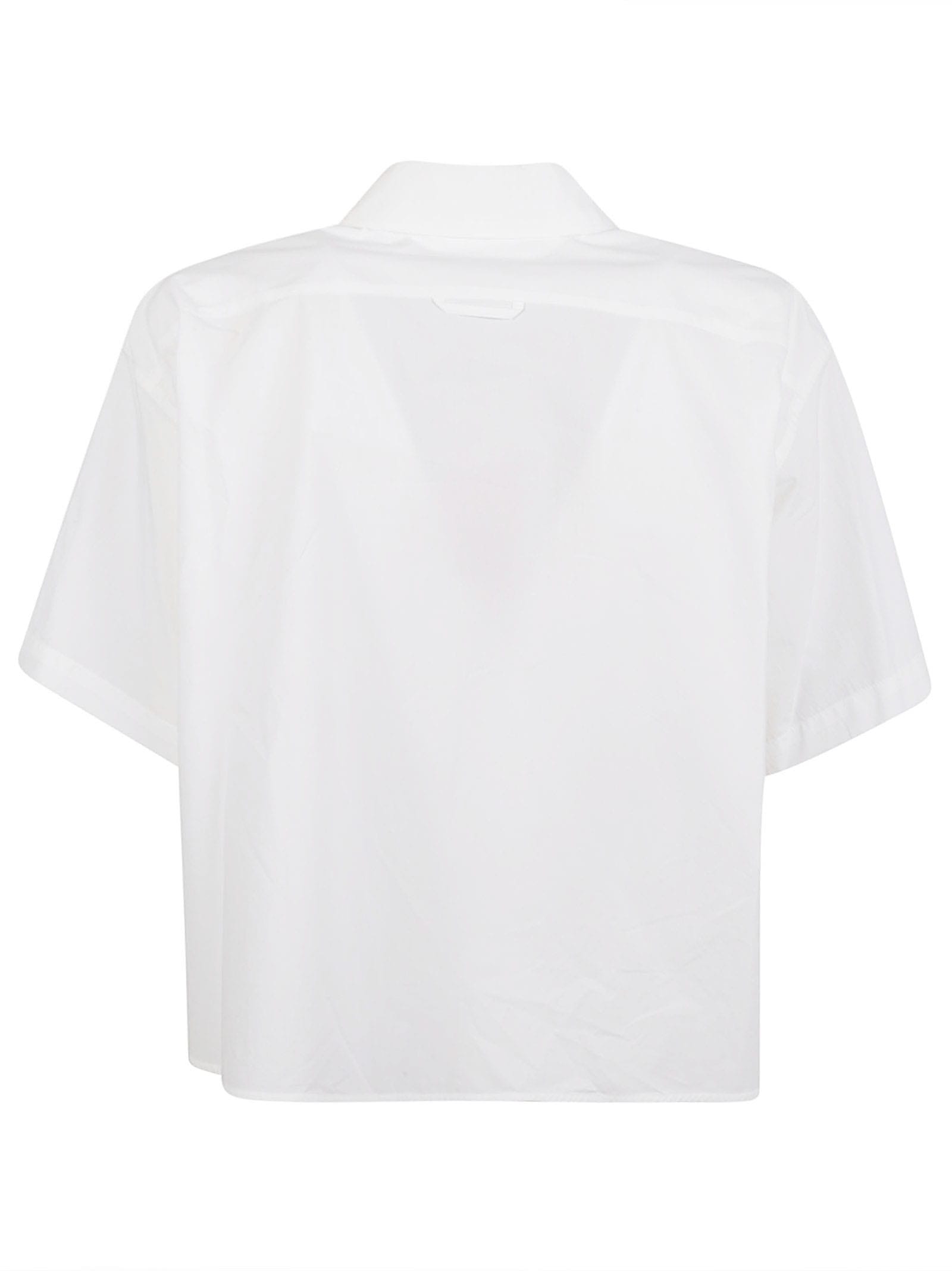 Shop Kenzo Cropped Shirt In White