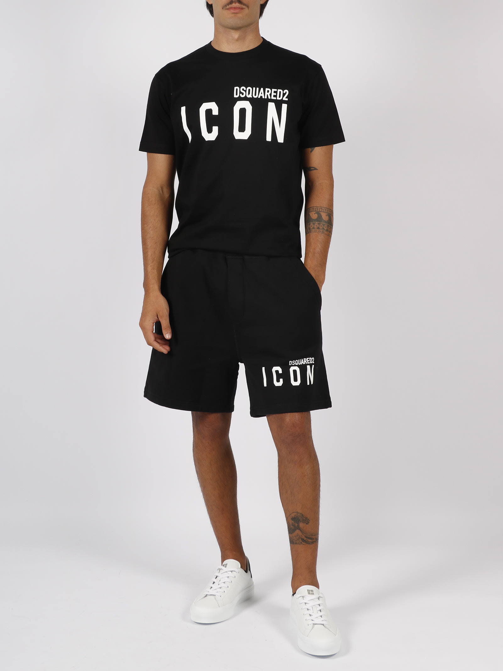 Shop Dsquared2 Be Icon Cool T-shirt In Black