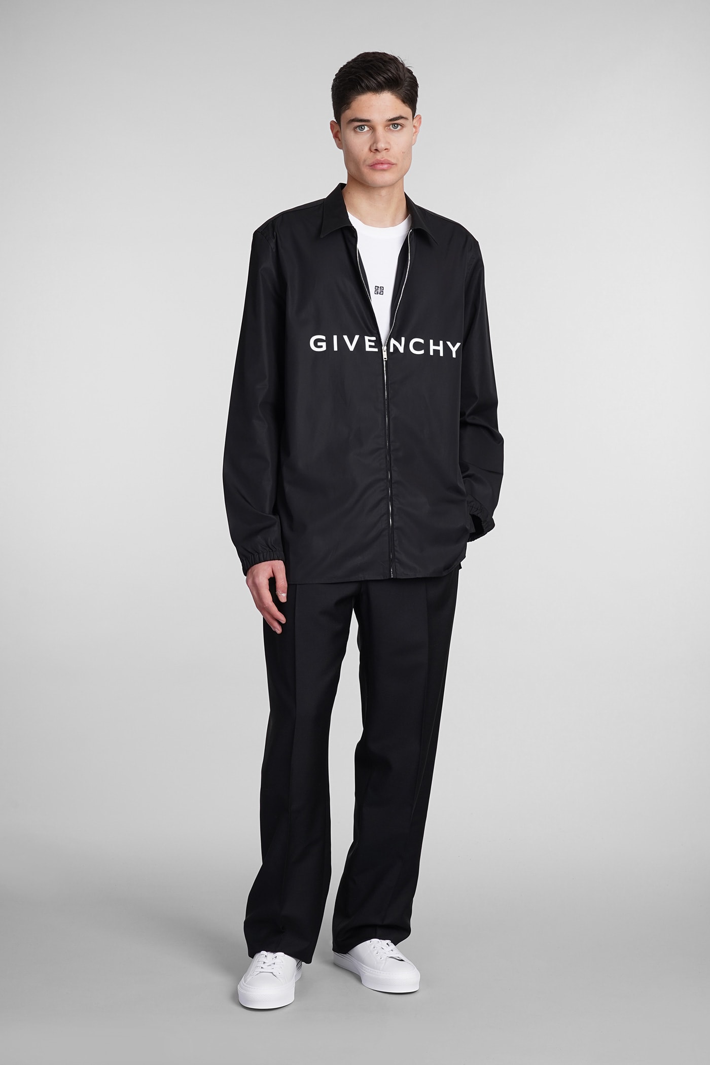 Shop Givenchy Pants In Black Mohair