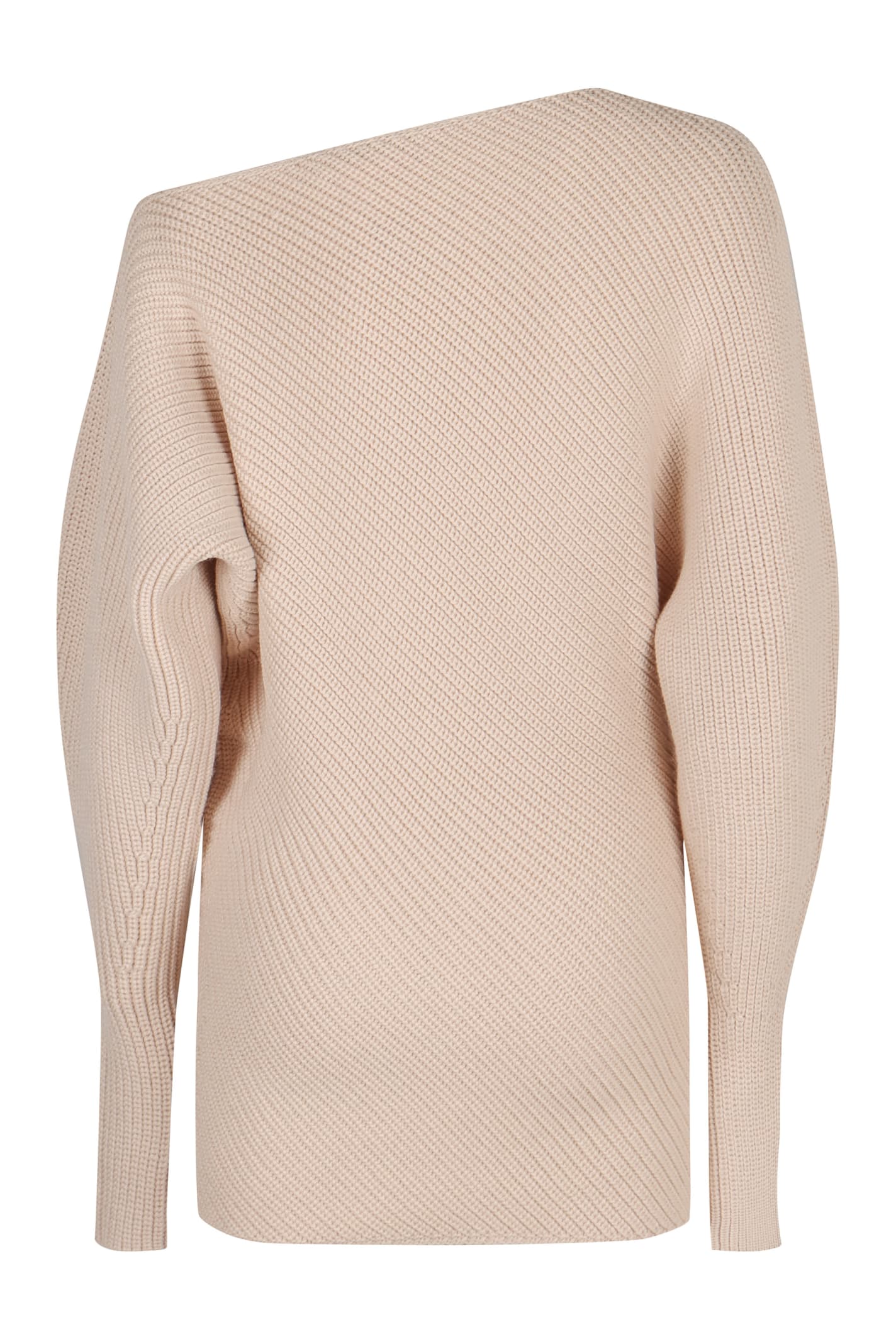 Shop Philosophy Di Lorenzo Serafini One-shoulder Sweater In Ivory