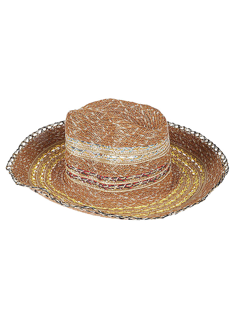 Exquisite J Raffia Fedora Hat In Brown