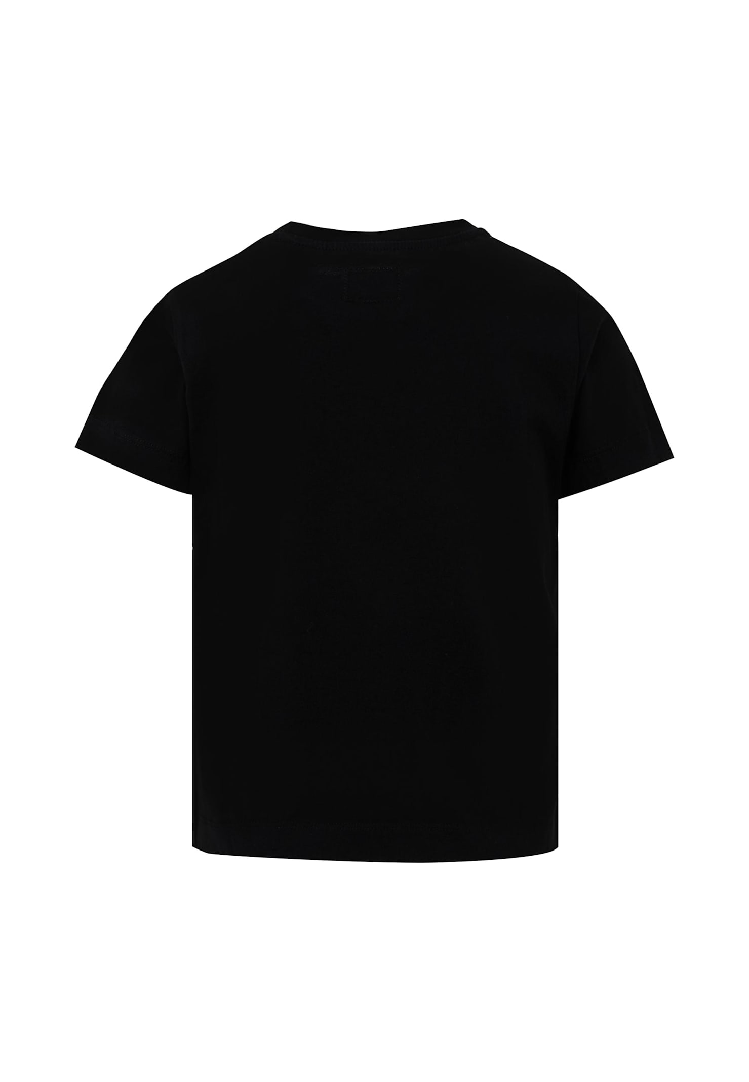 C.p. Company Undersixteen Black T-shirt For Boy With Logo In Black