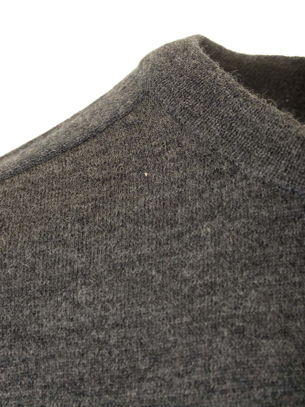 Shop Maison Margiela Crewneck Wool Sweater In Grey