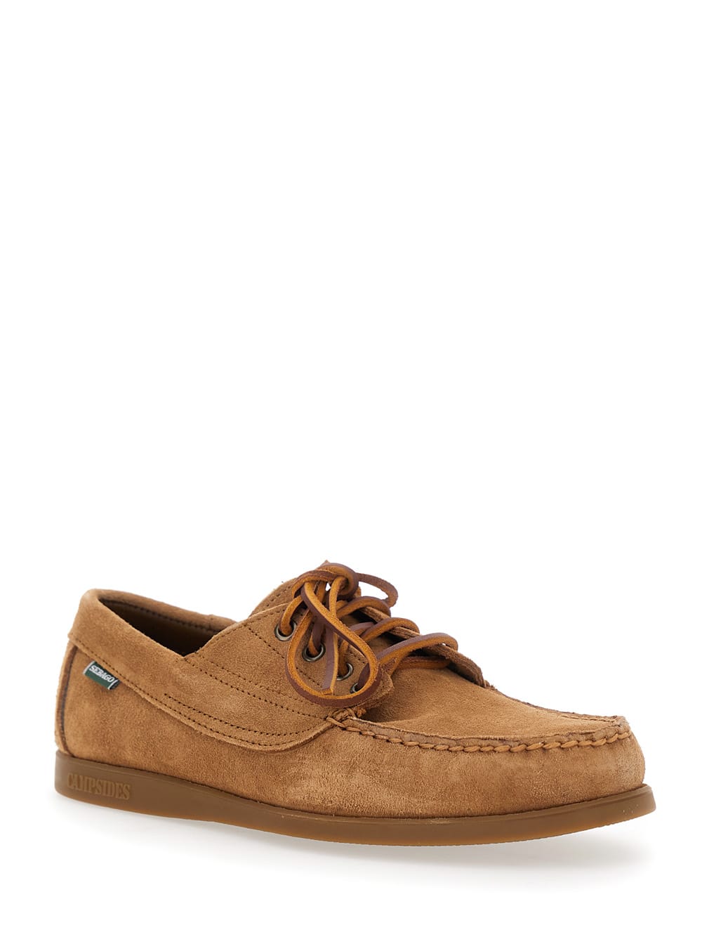Sebago 'askook' Beige Loafers With Patch Logo On The Side And Tone-on-tone Stitching In Beige