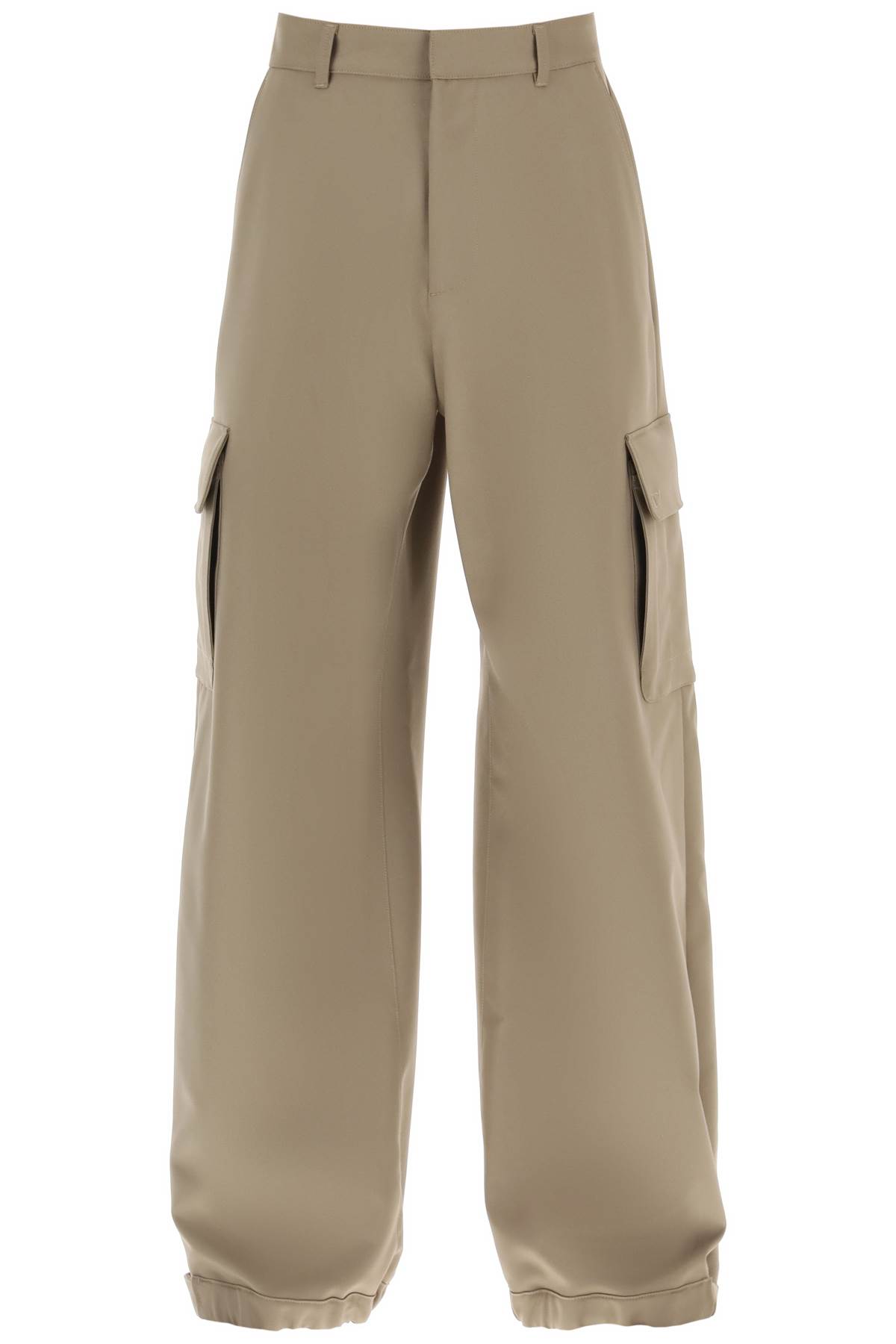 Shop Off-white Baggy Fit Cargo Pants In Beige