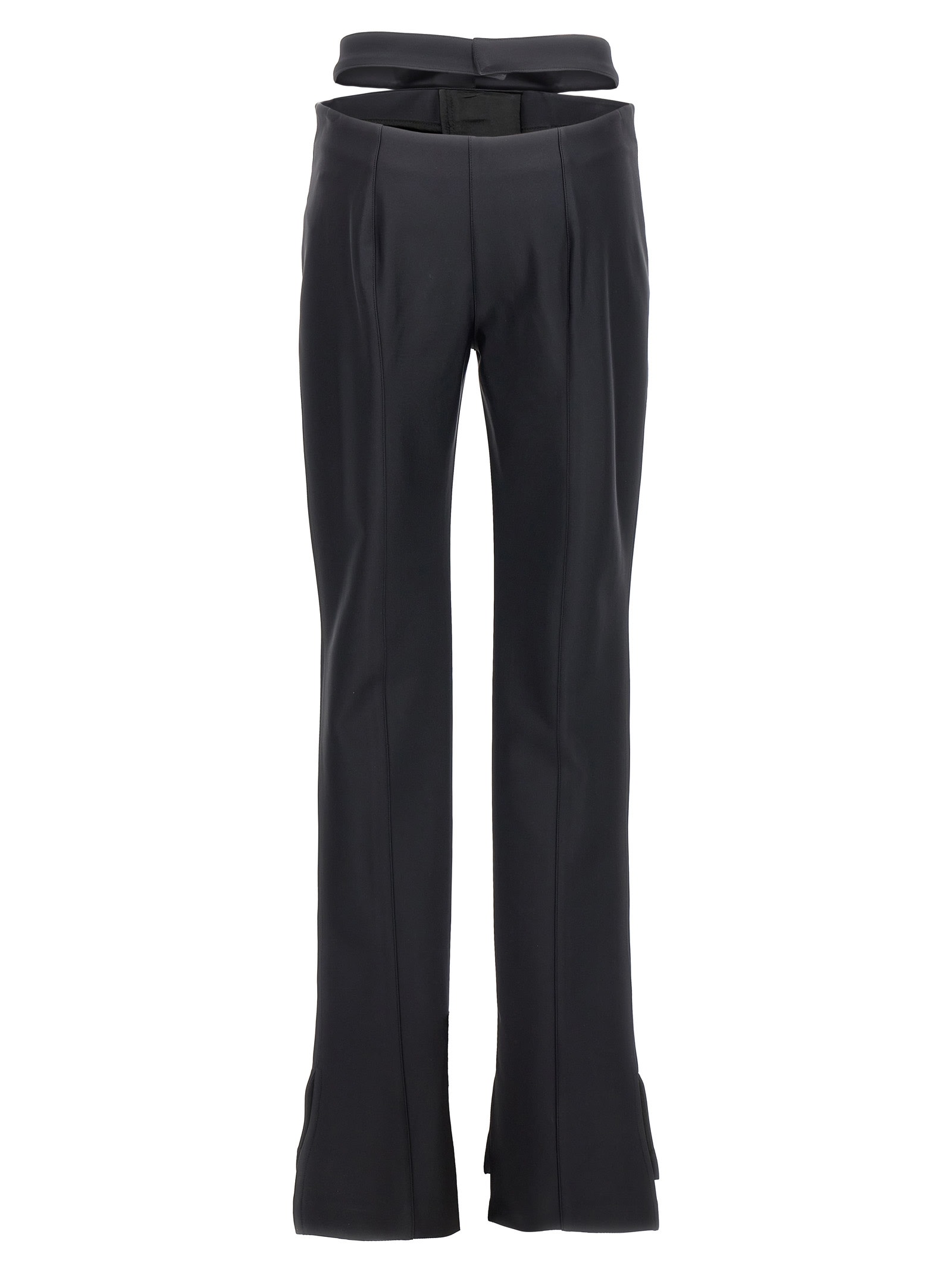 Shop Mugler Shiny Pants In Black