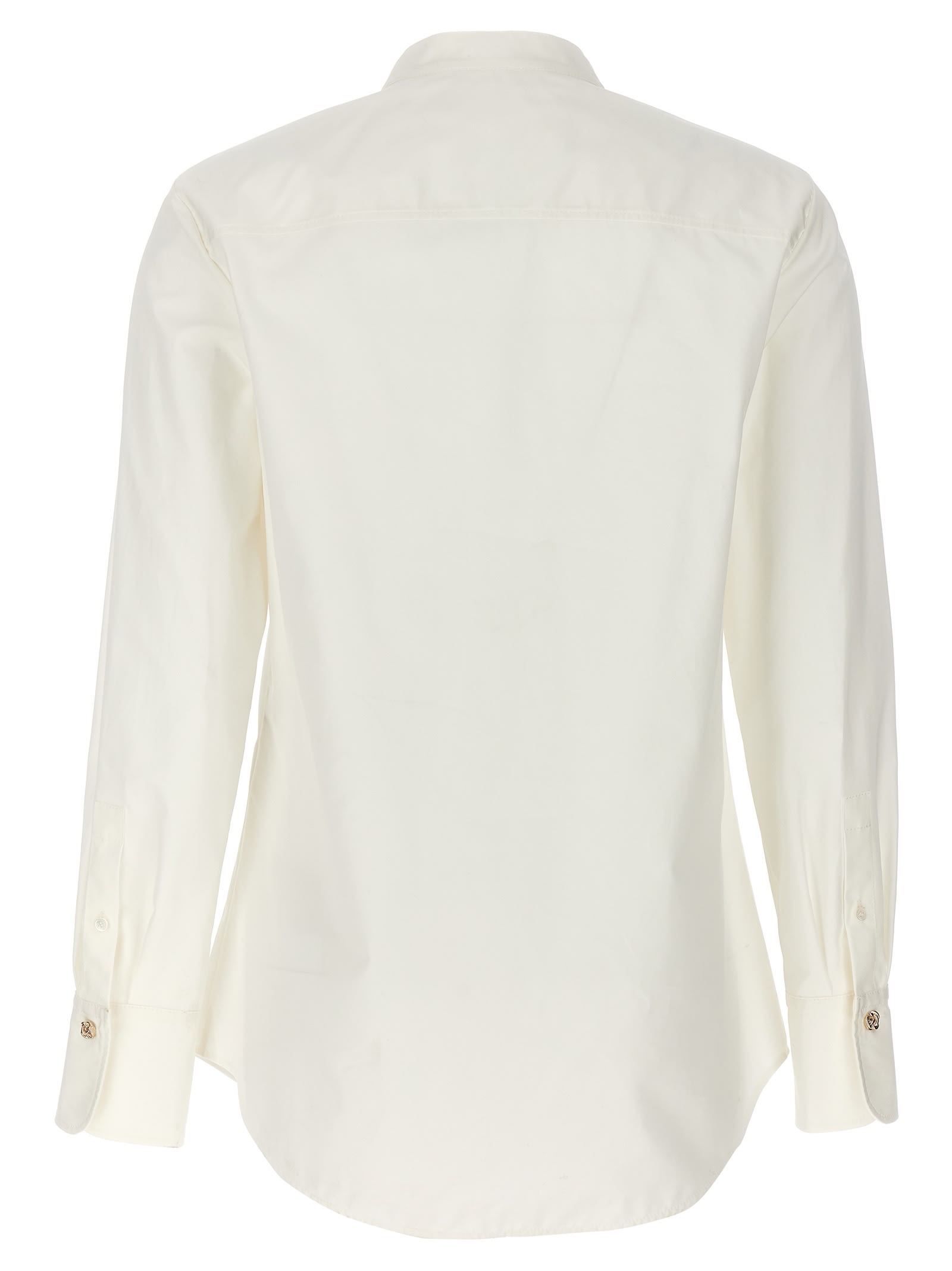 Shop Chloé Knot Button Shirt In White