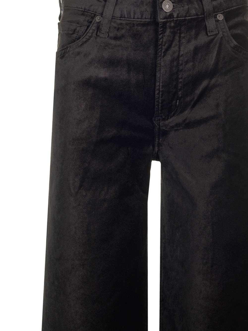 Shop Citizens Of Humanity Loli Velvet Trousers In Black