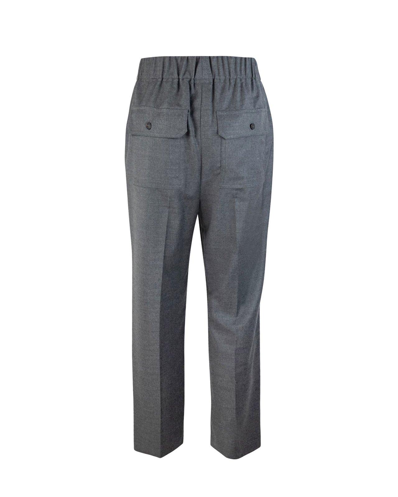 Shop Weekend Max Mara High Waist Straight Leg Trousers In Grey