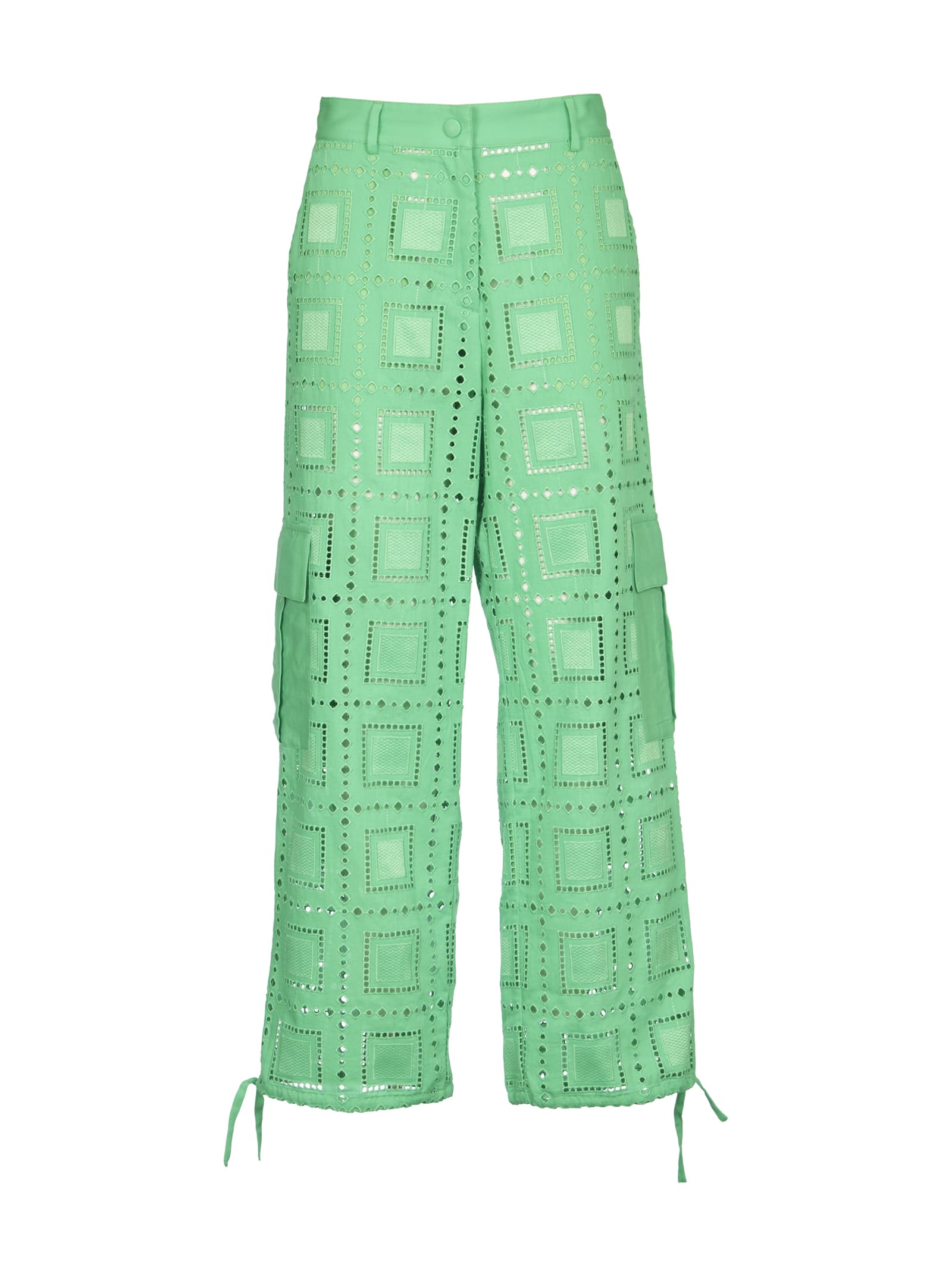 MSGM PERFORATED CARGO PANTS