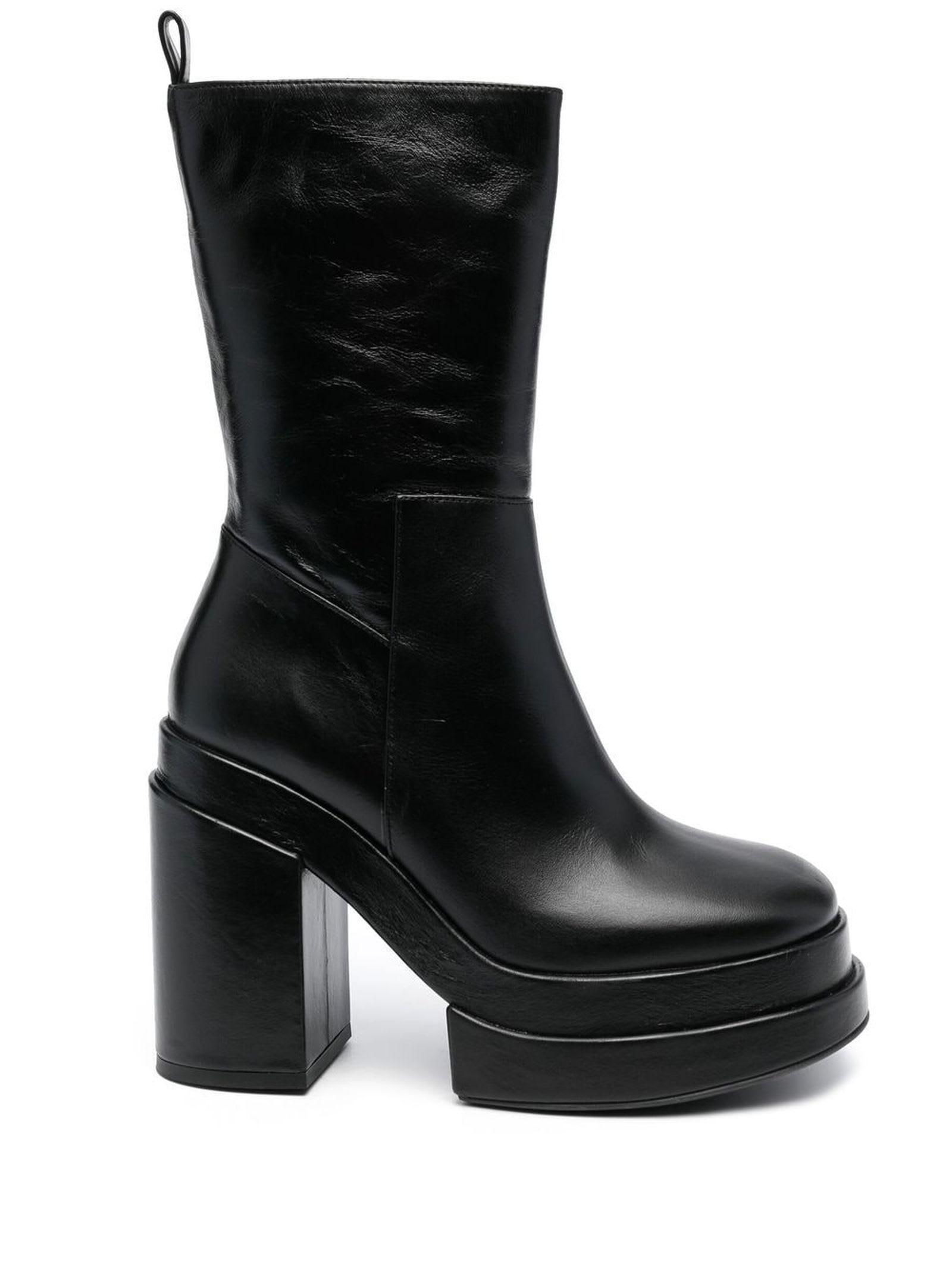 Paloma Barceló Black Calf Leather Erosgala Boots