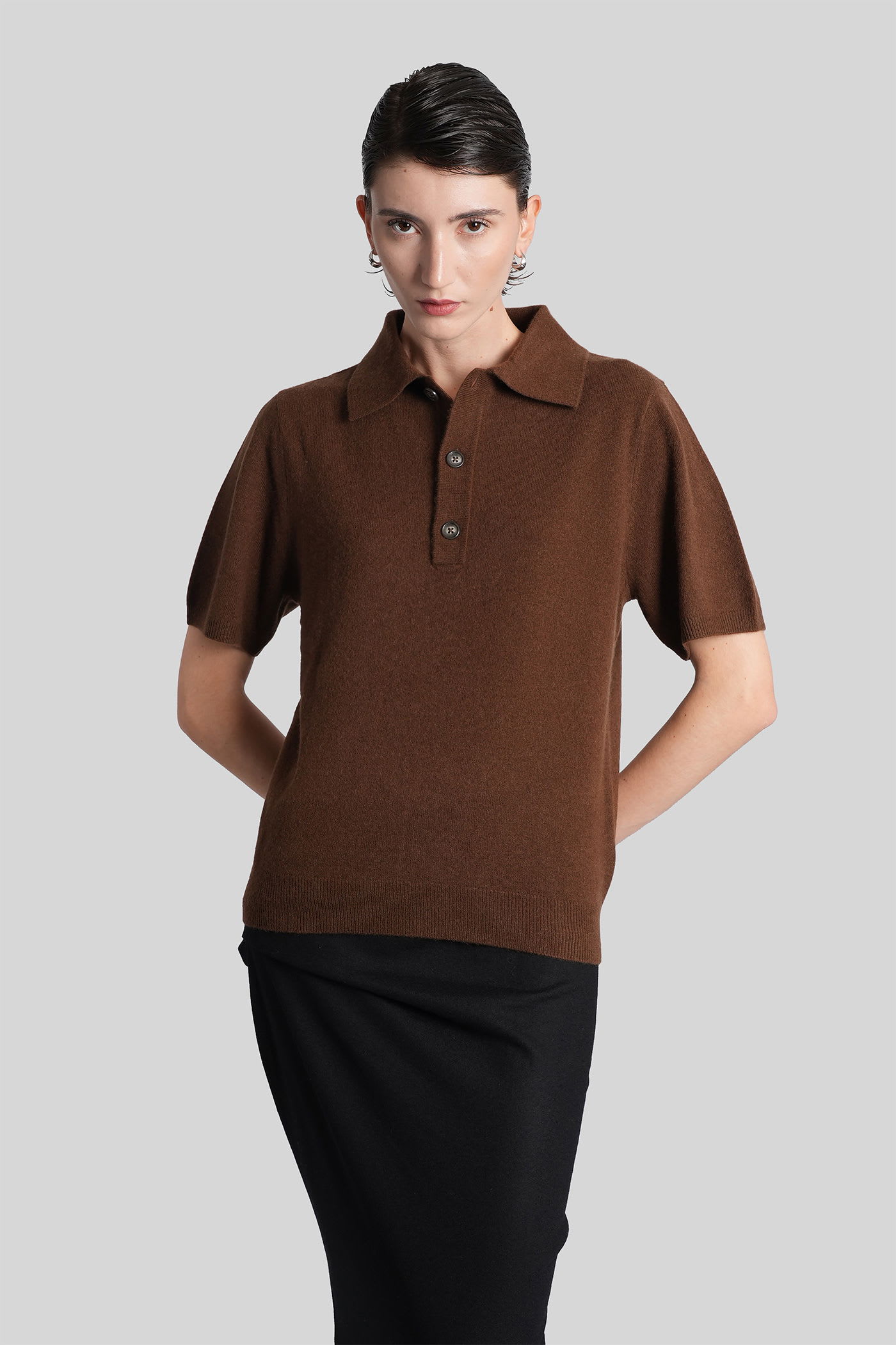 Entire Studios Polo In Brown Wool