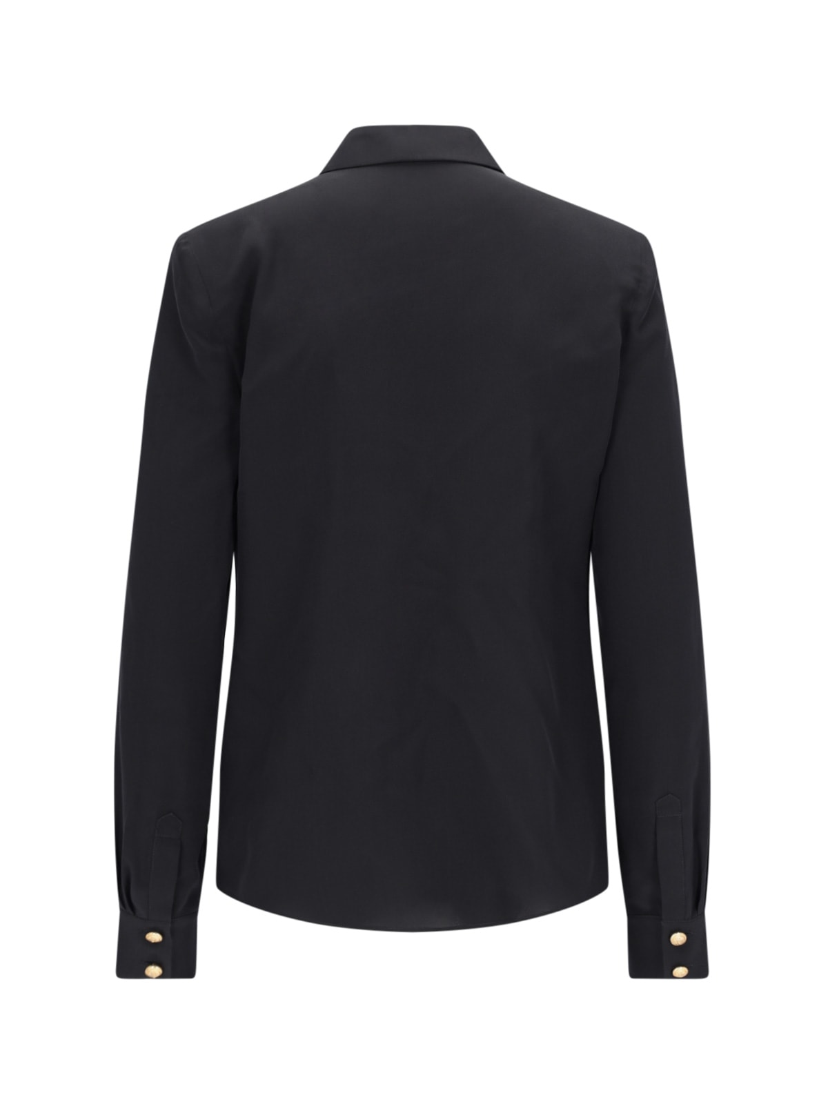 Shop Balmain Silk Shirt In Black