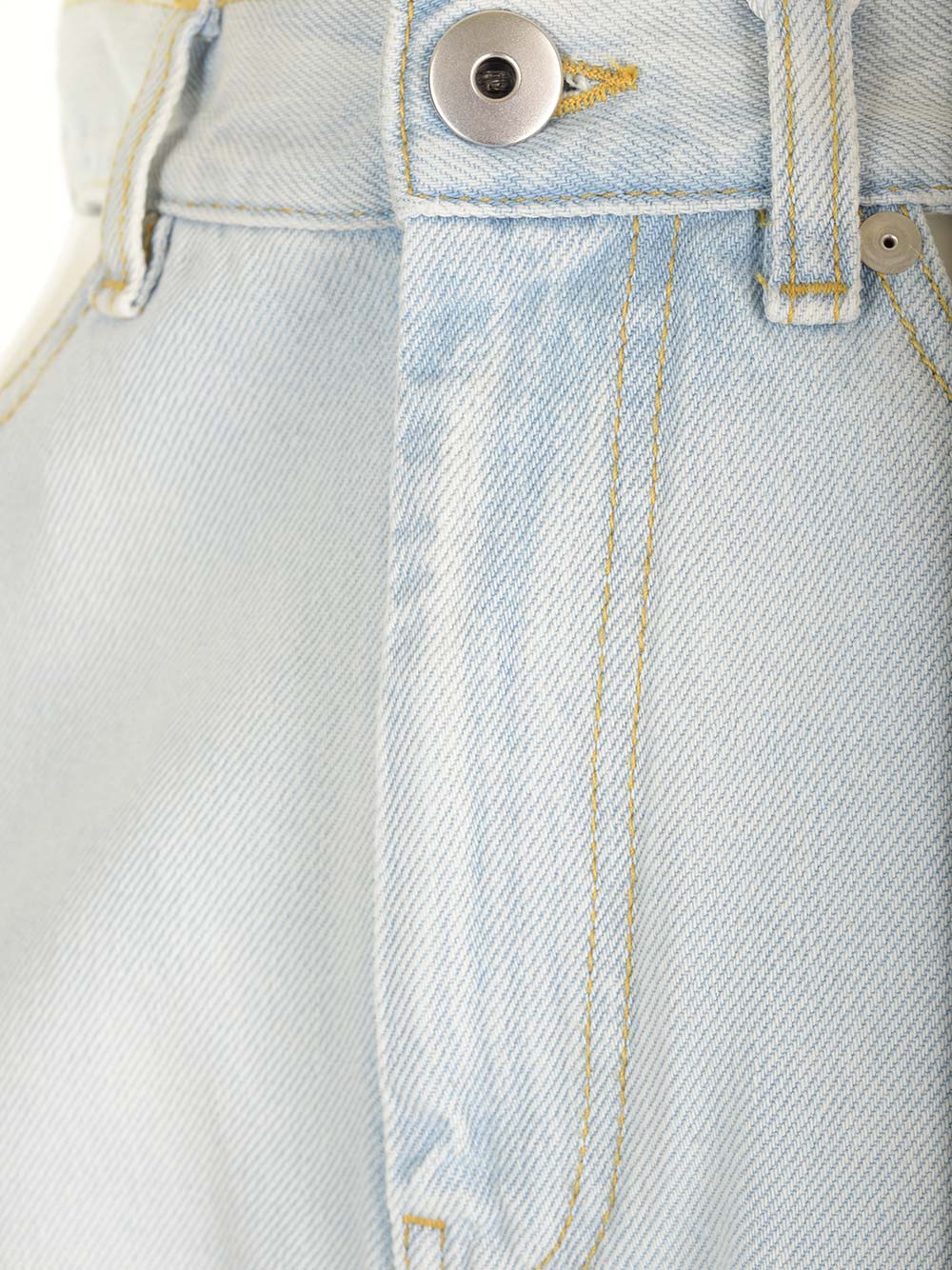 Shop Maison Margiela Cut-out Detail High-waist Jeans In Light Blue
