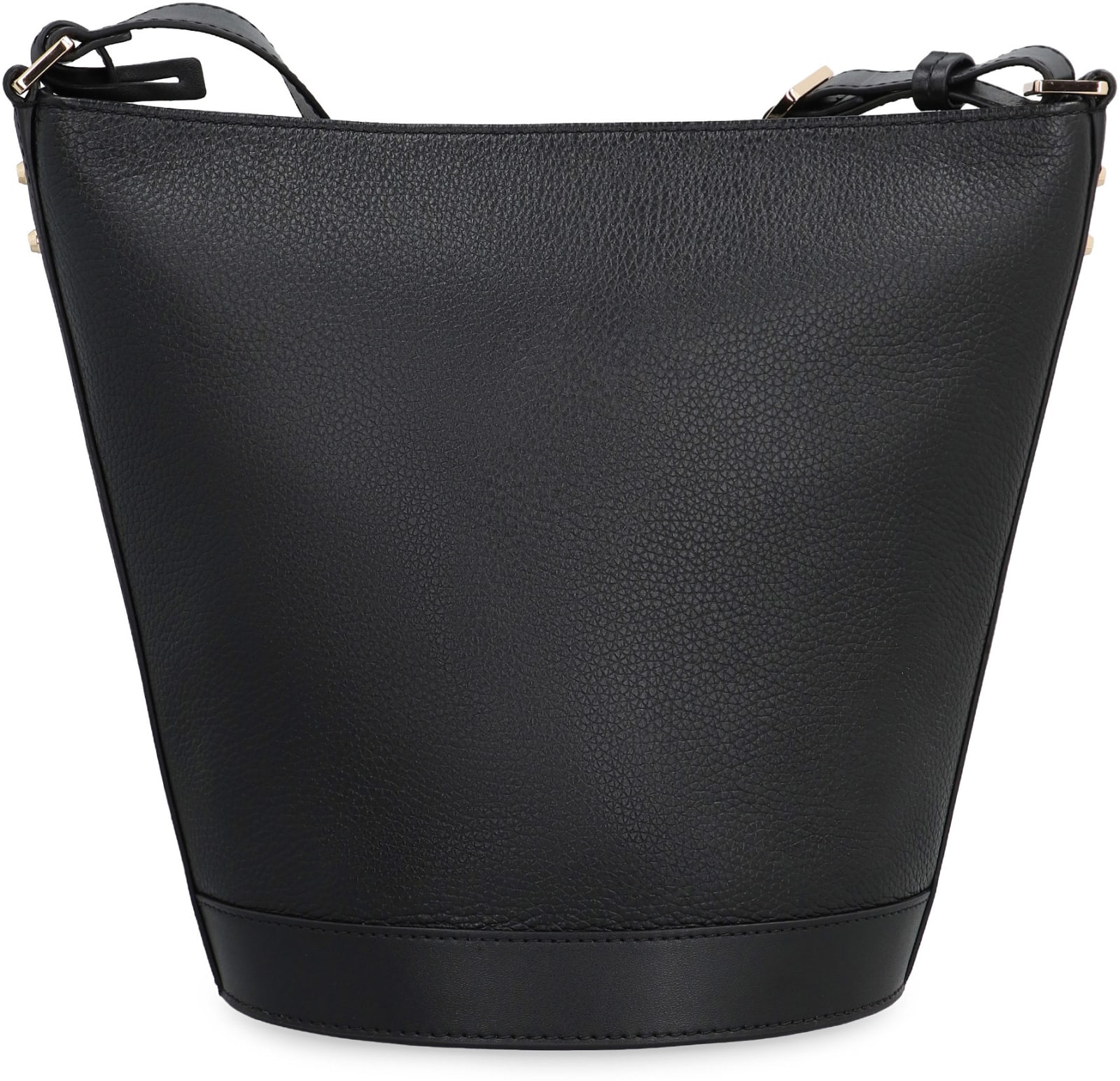 Shop Michael Michael Kors Townsend Leather Bucket Bag In Black