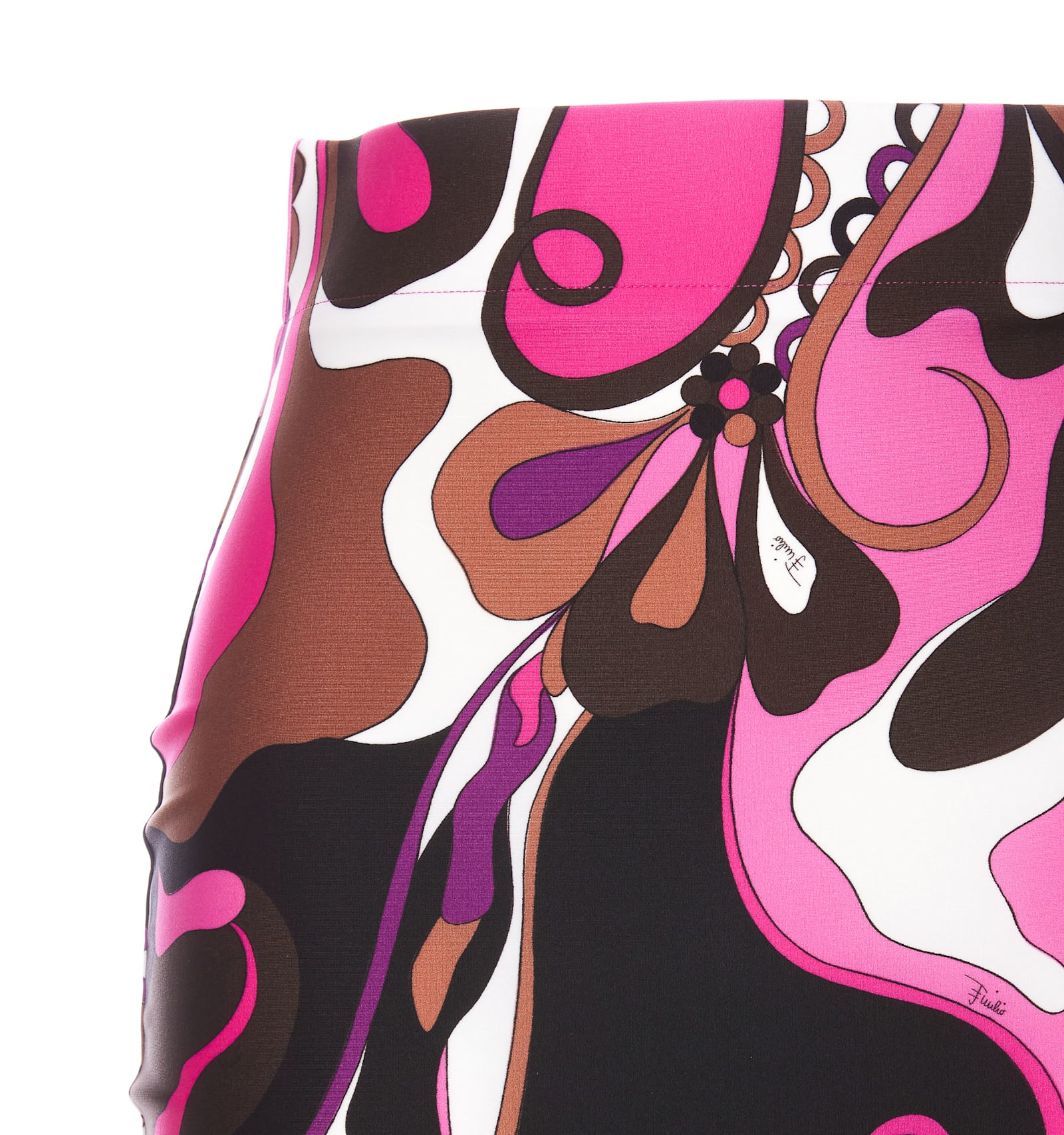 PUCCI ORCHIDEE PRINT MIDI SKIRT 