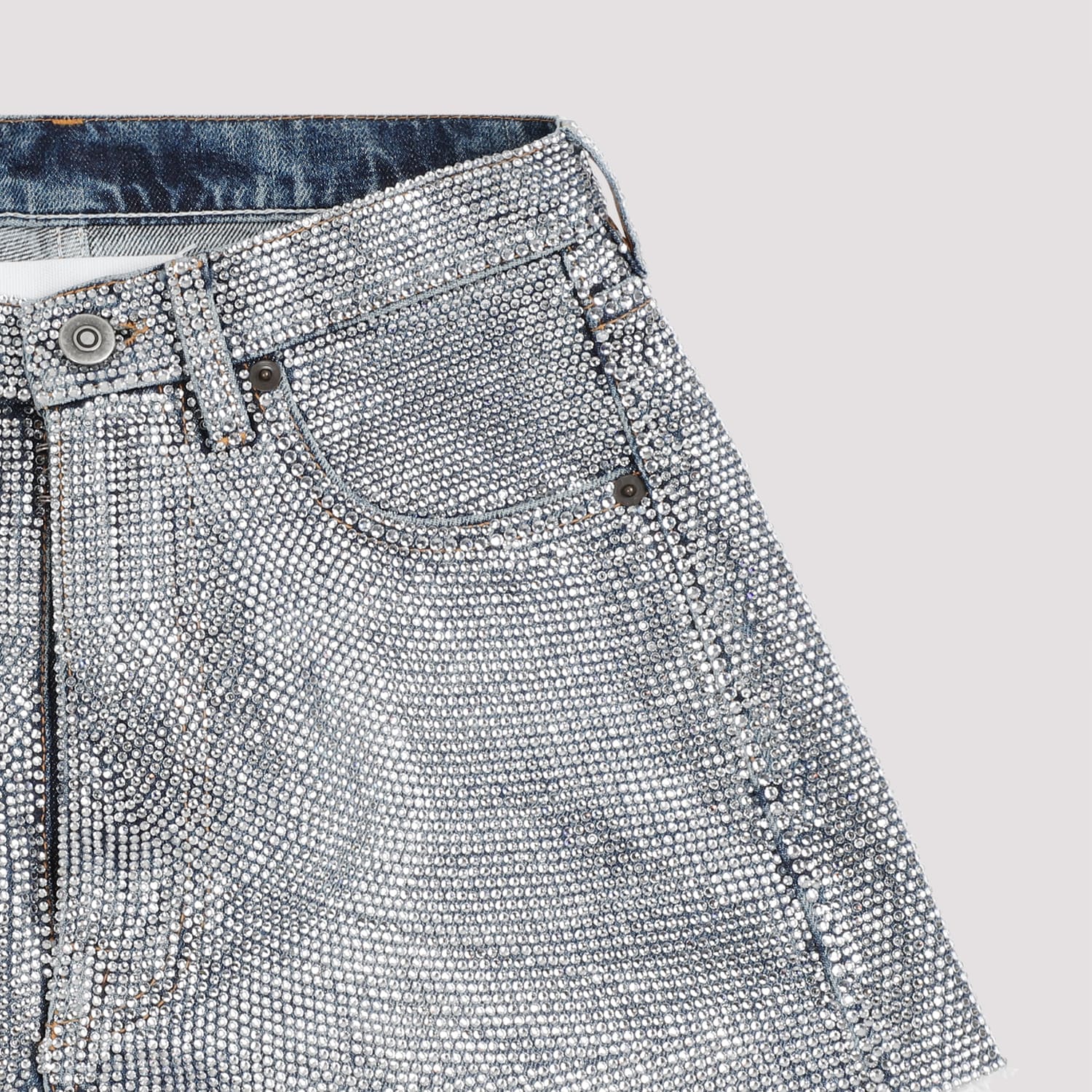 Shop Maison Margiela Cotton Shorts In Crystal