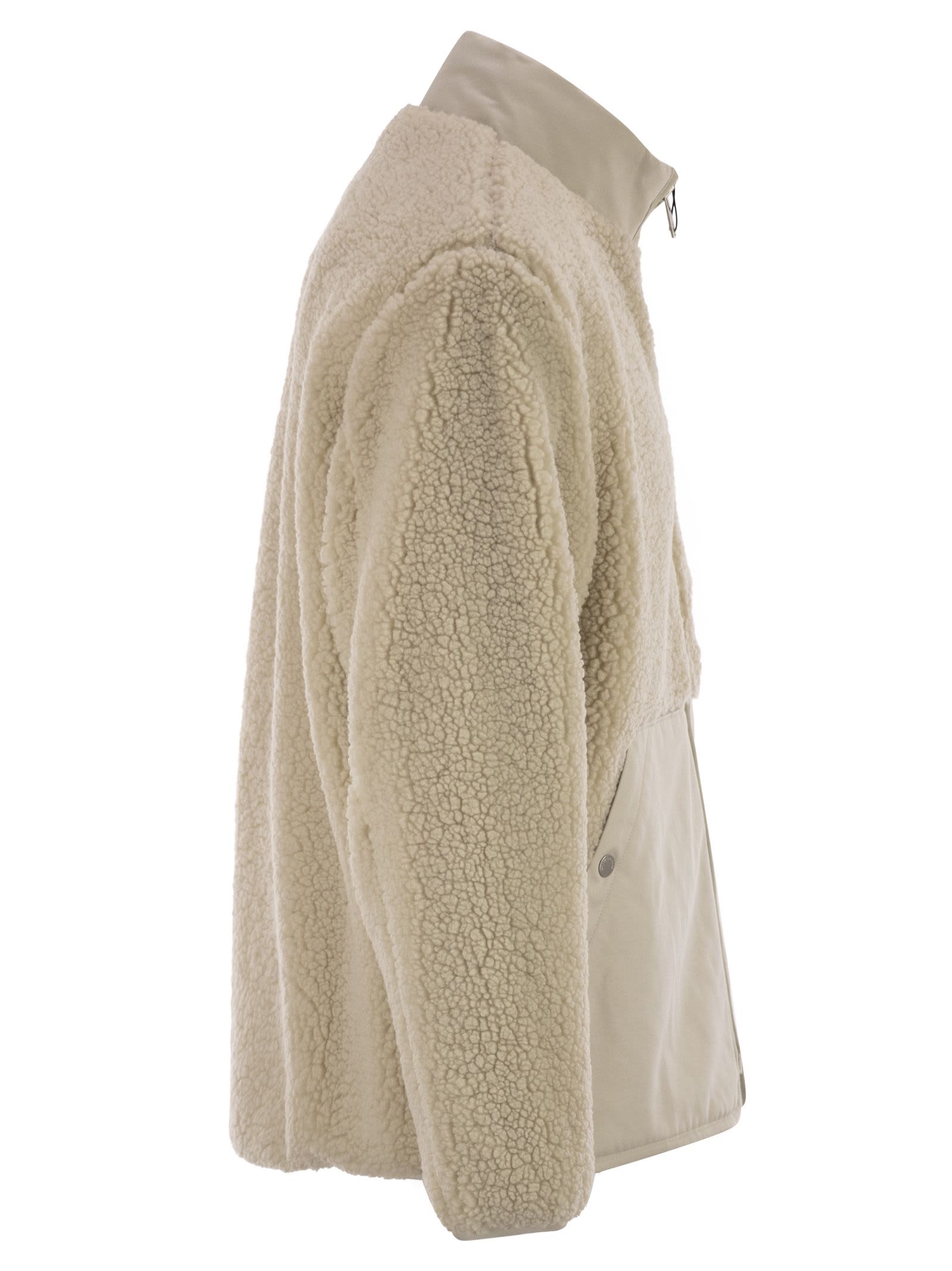 Moose Knuckles Saglek - Sherpa Jacket In Neutral