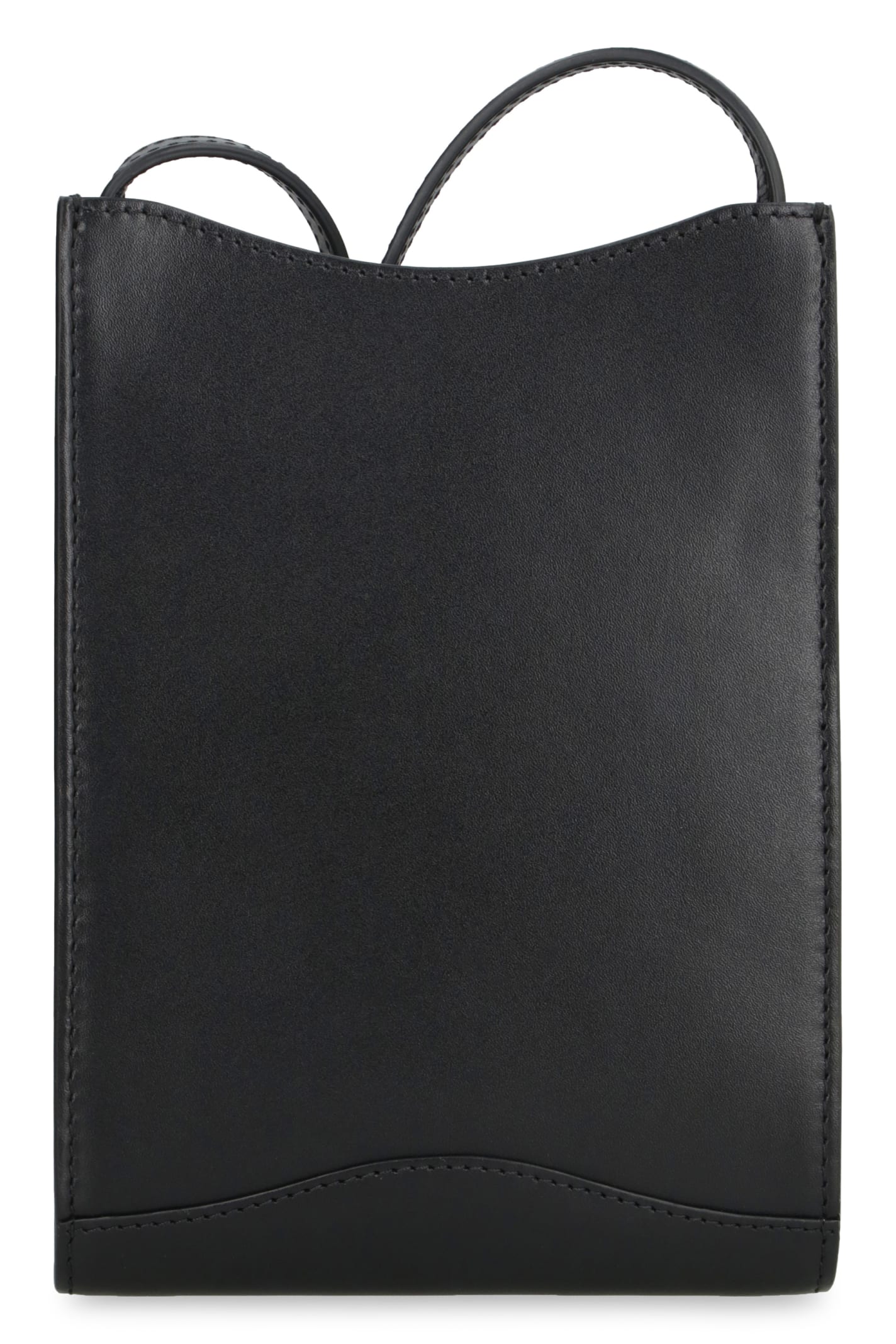 Shop Apc Jamie Leather Crossbody Bag In Black