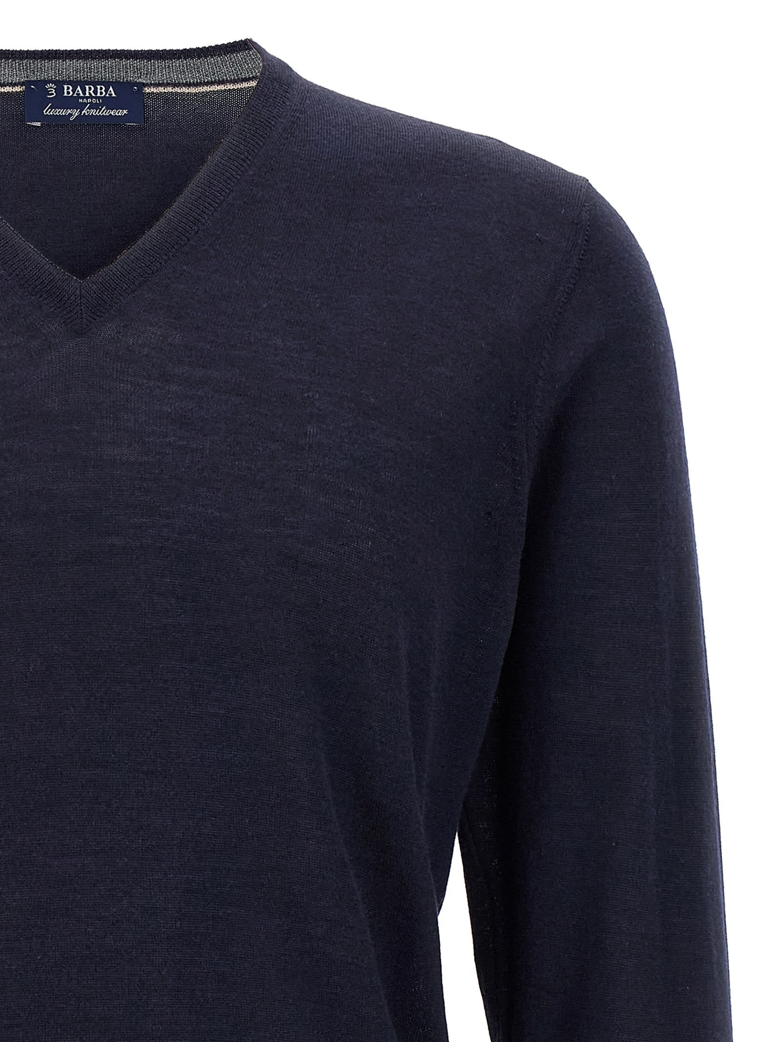Barba Napoli Barba Crew-neck Sweater In Blue
