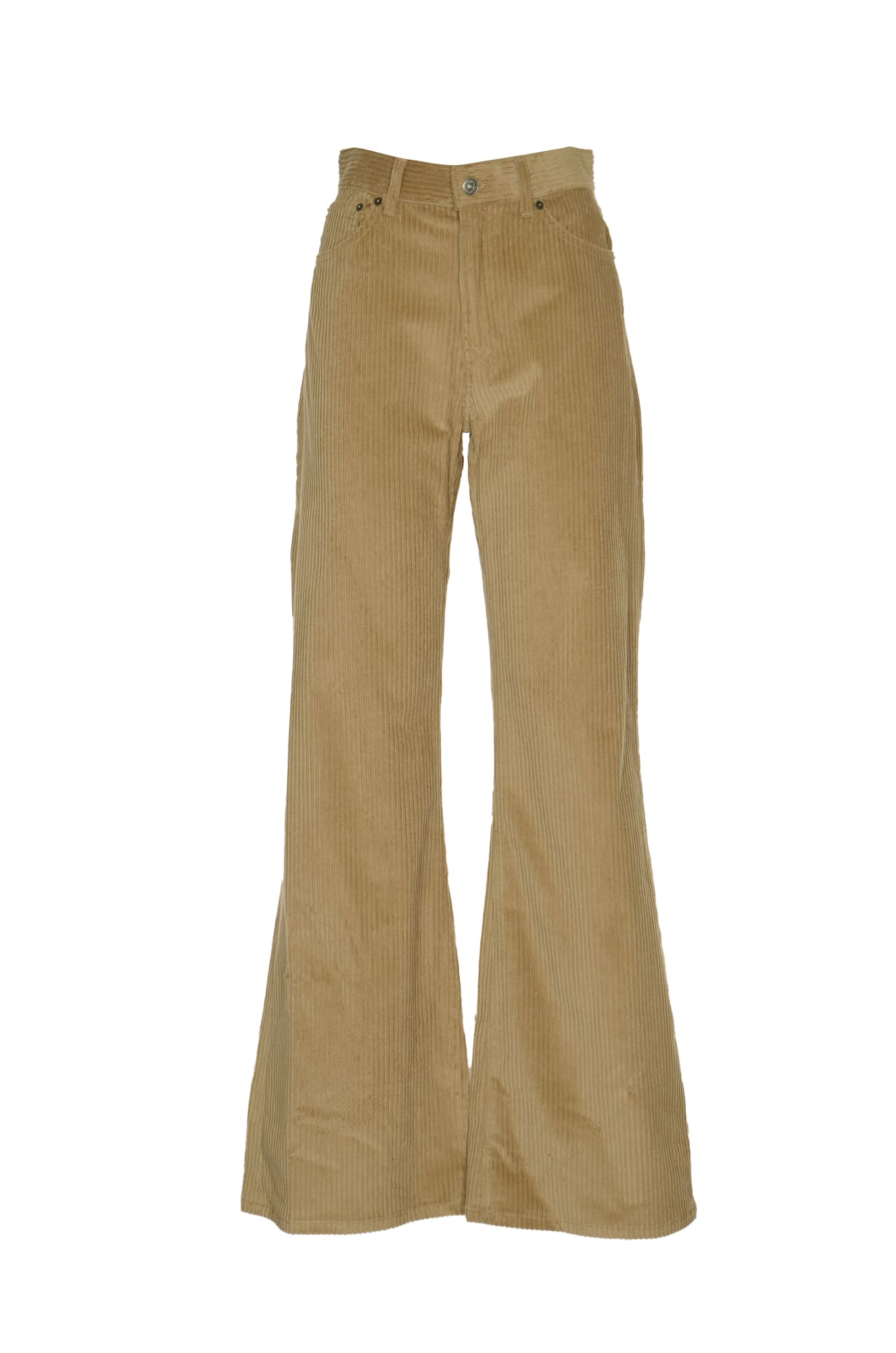 Shop Dondup Flared Leg Jeans In Cannella