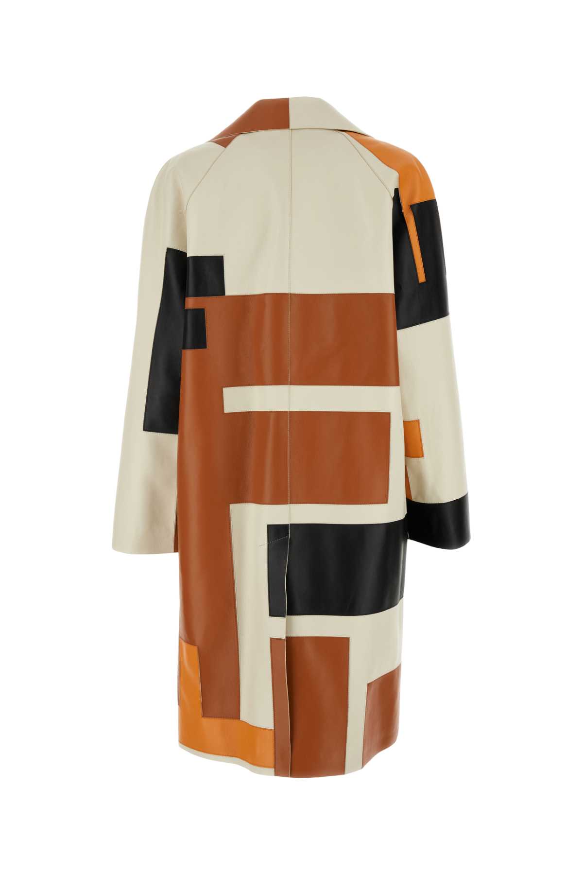 Fendi Soprabito In Nappa Multicolor Donna In Multimattone