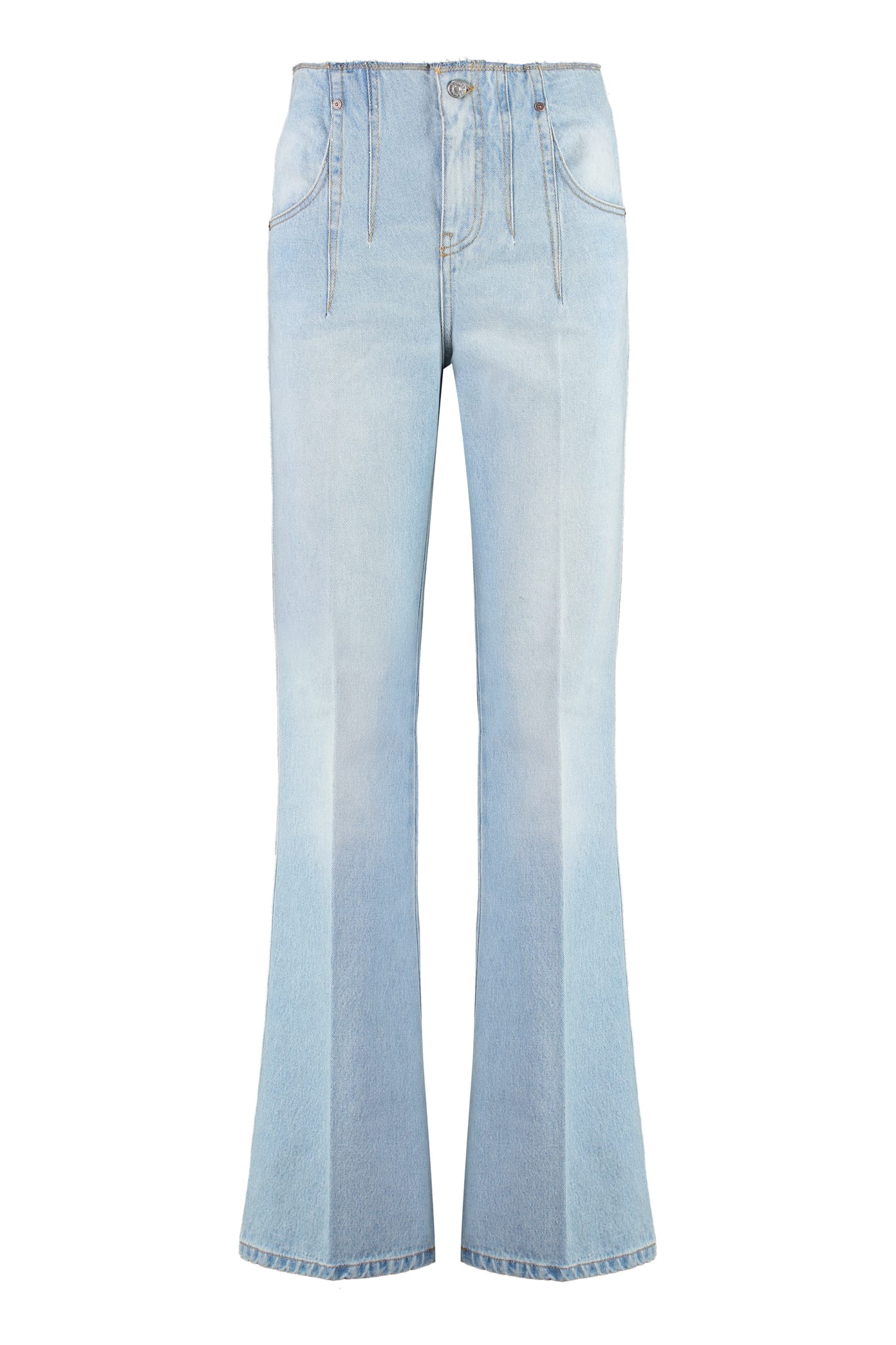 Shop Victoria Beckham High-rise Flared Jeans