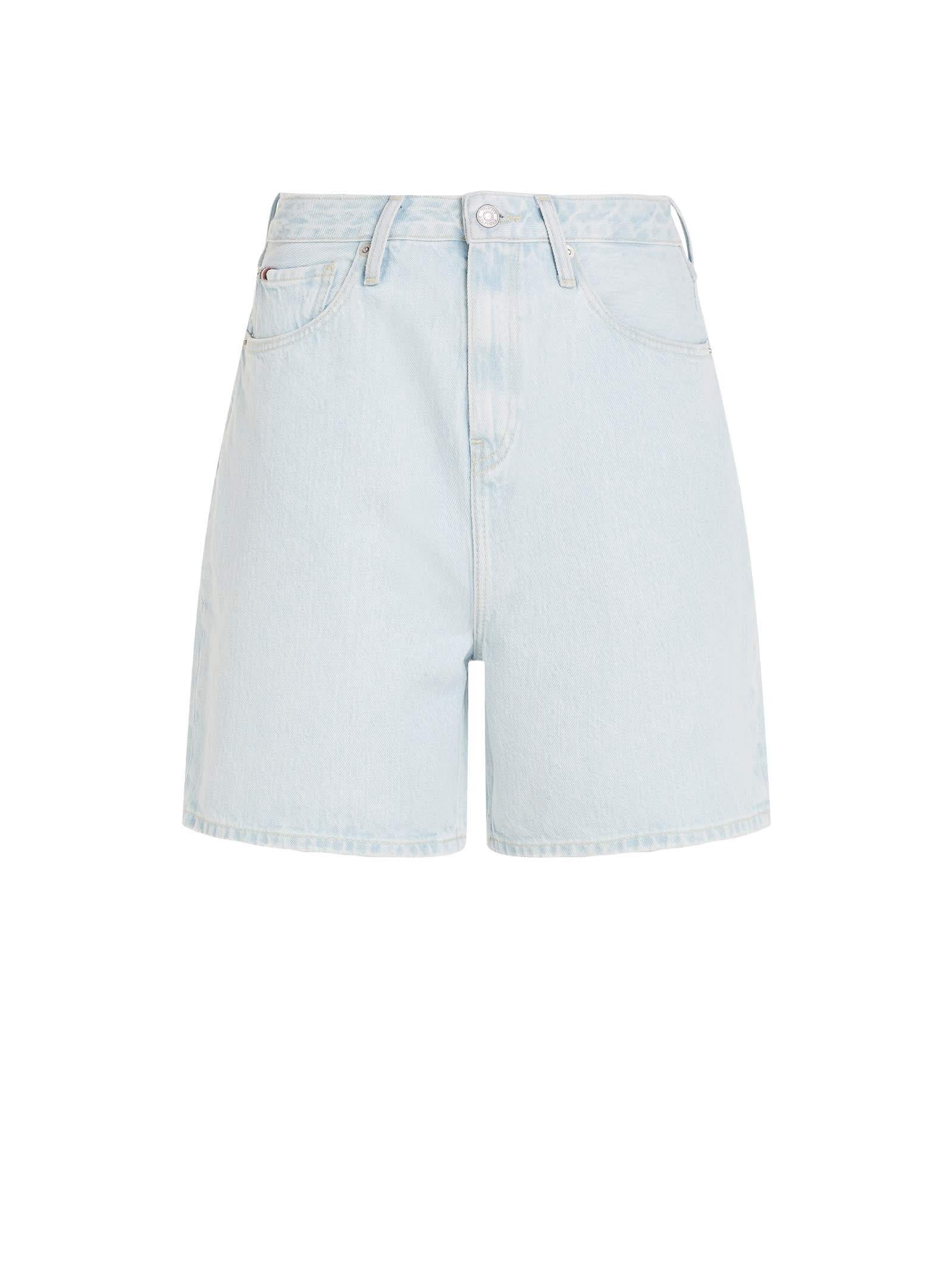 Loose High-waisted Denim Shorts