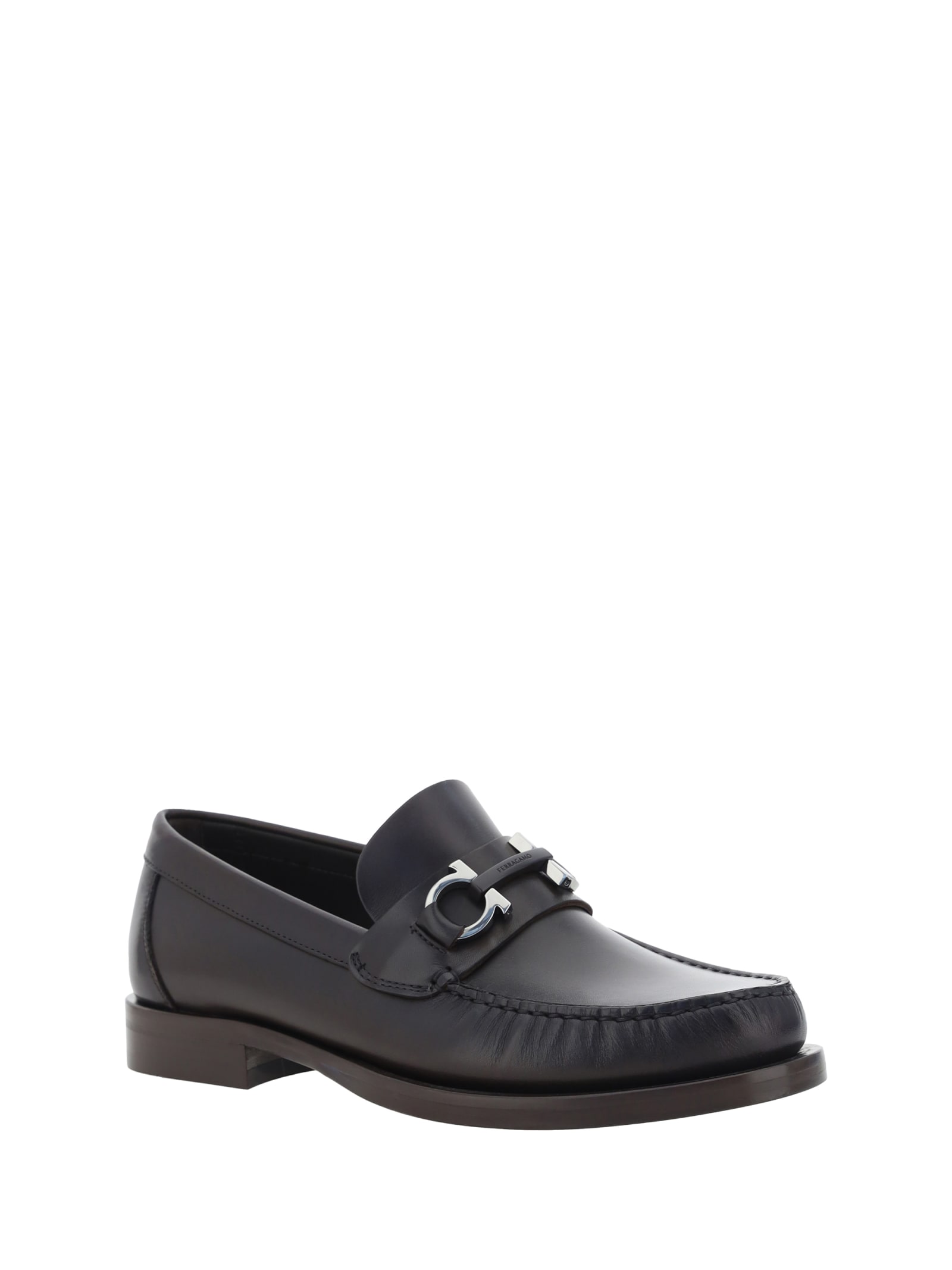 Shop Ferragamo Ornament Loafers In Brown