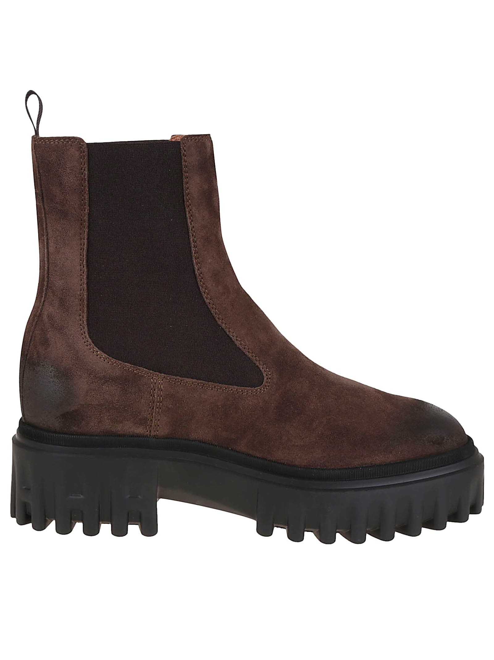 Hogan Chunky Platform Ankle Boots With Elastic Panels In Multi