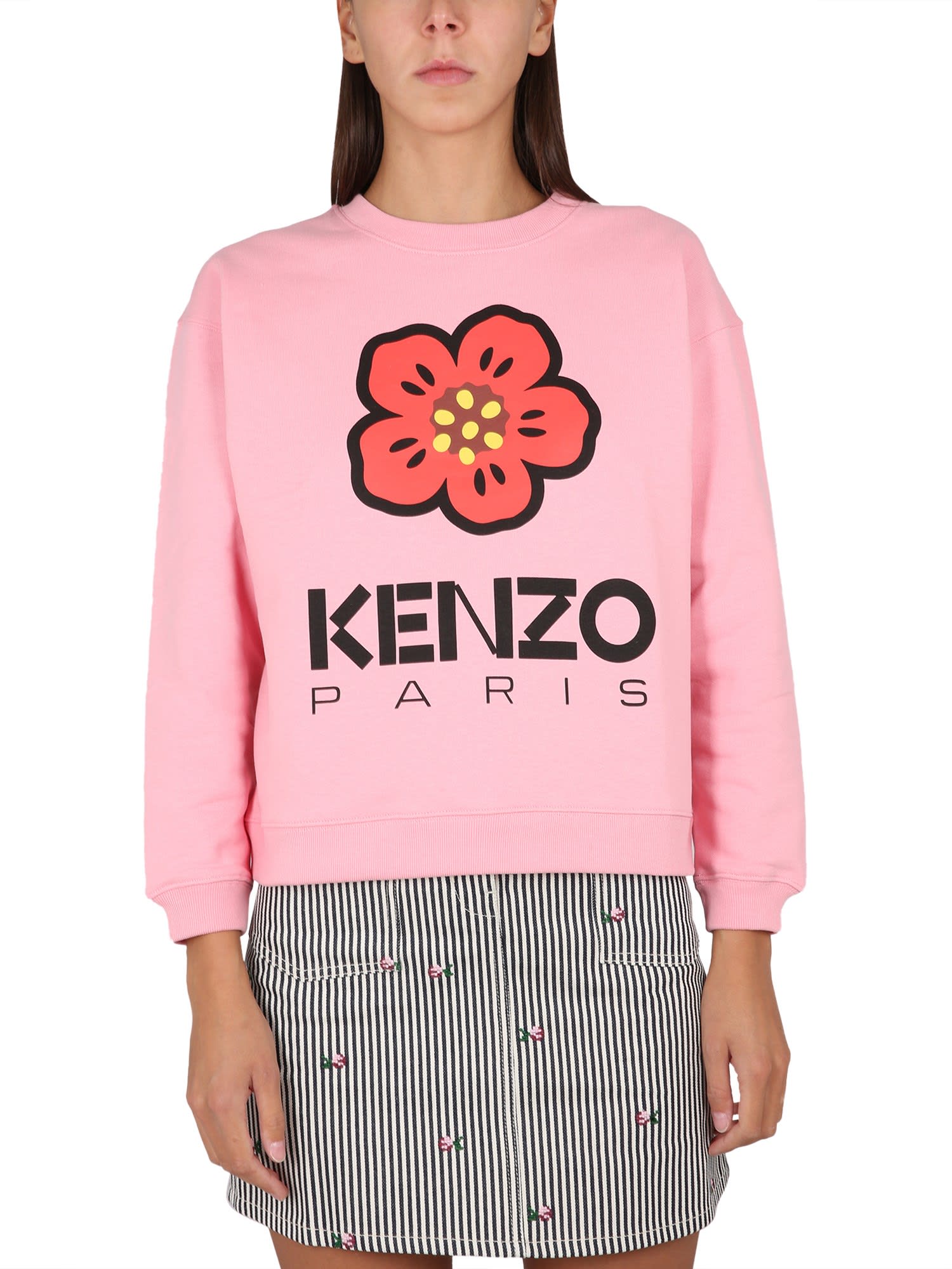 Kenzo "boke Flower" Crewneck Sweatshirt In Rosa