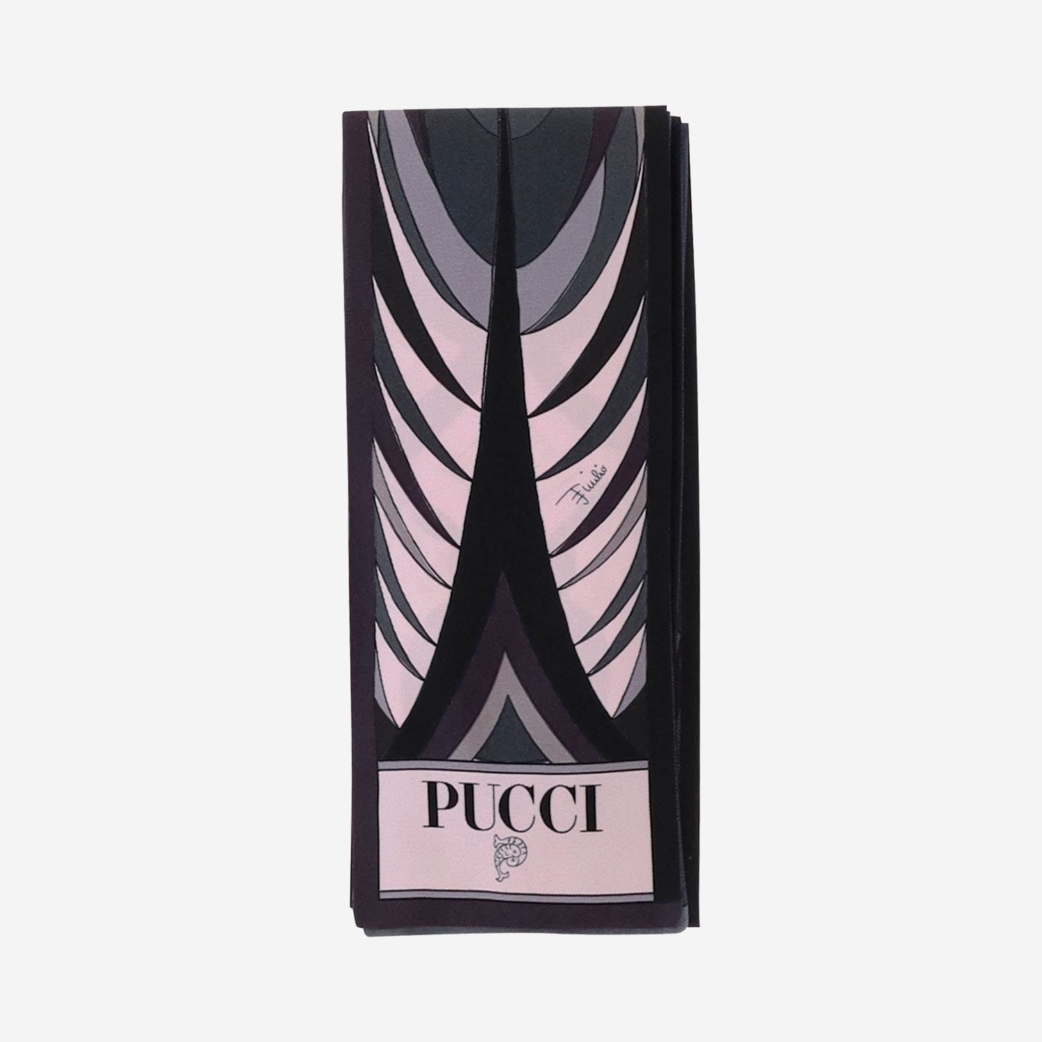 Pucci Printed Silk Scarf In Black