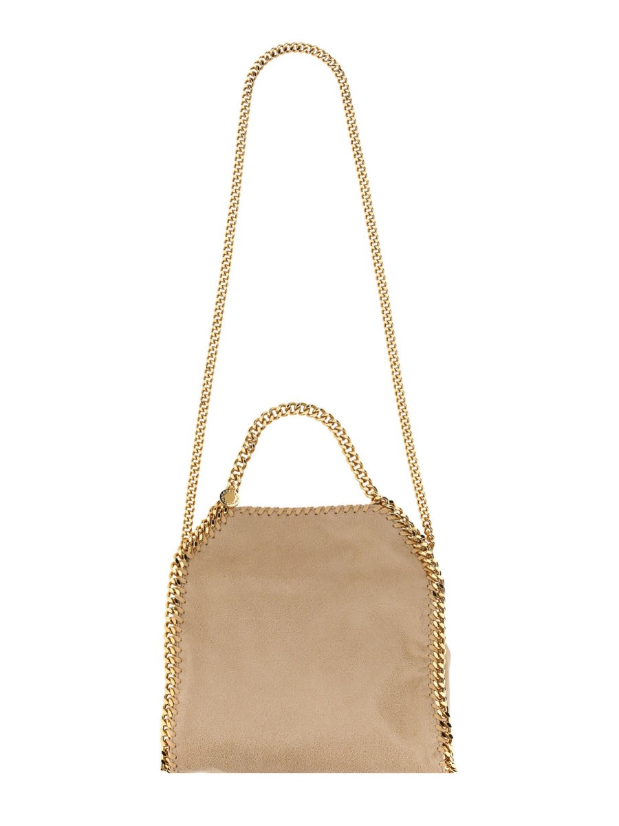 Shop Stella Mccartney Falabella Mini Tote Bag In Beige