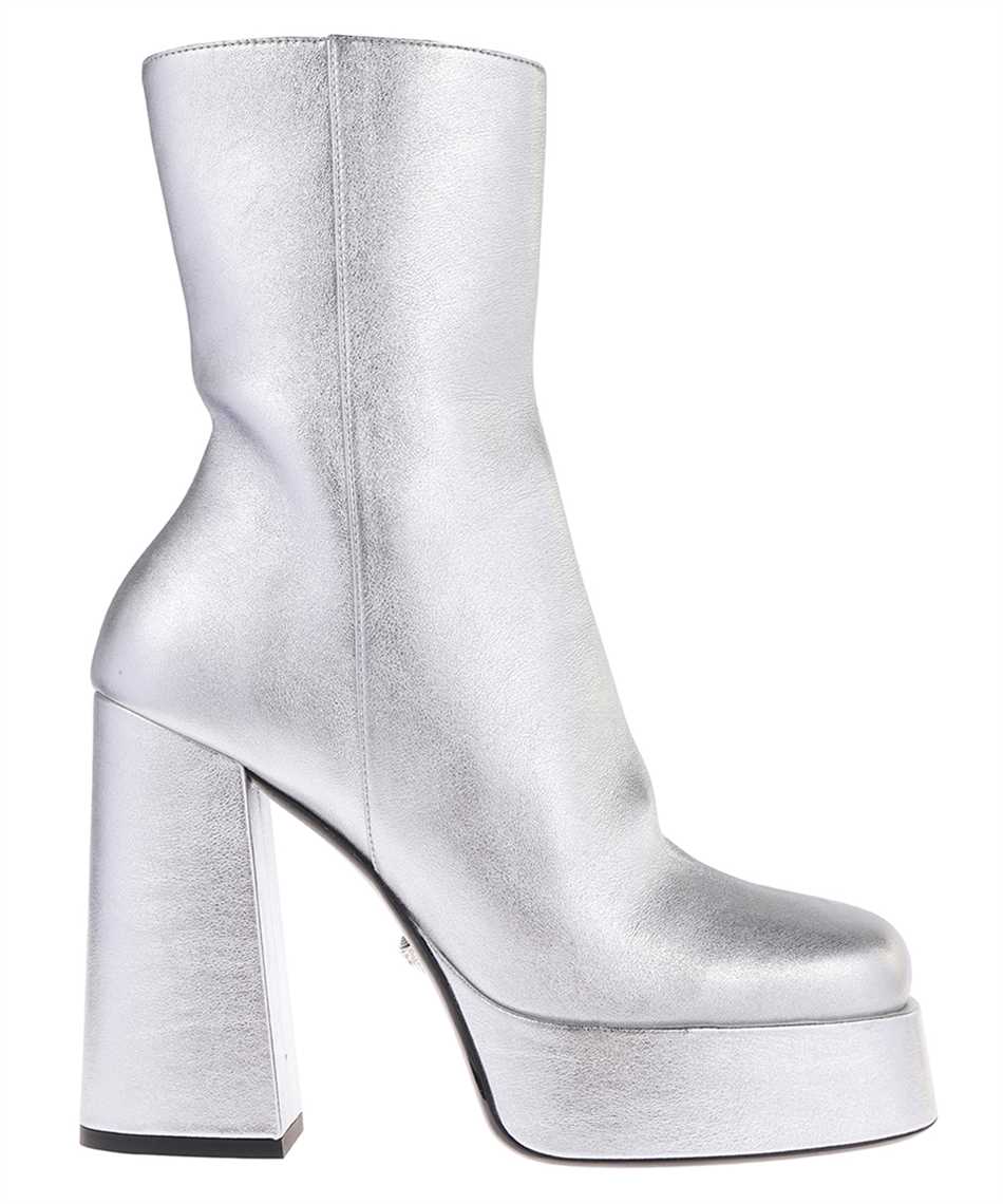 Shop Versace Aevitas Platform Boots In Silver