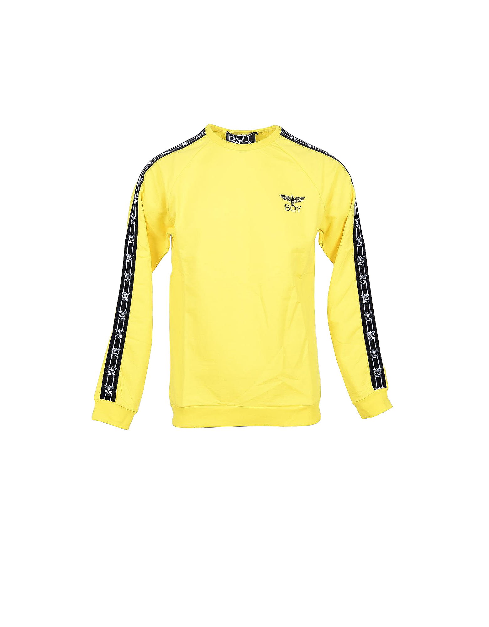 Boy London Yellow Lemon W/signature Ribbon Mens Sweatshirt
