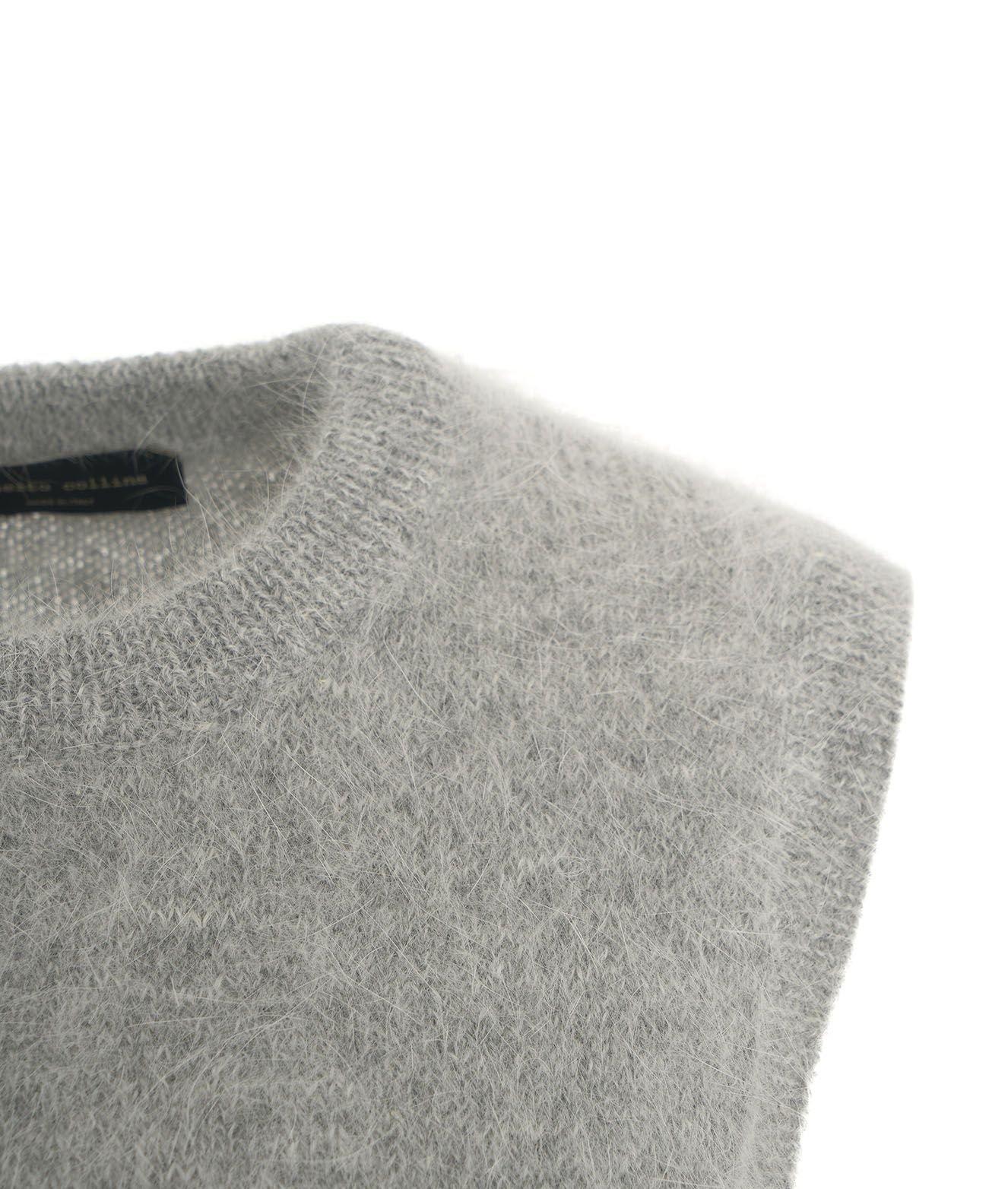 Shop Roberto Collina Crewneck Knit Tank Top In Grey