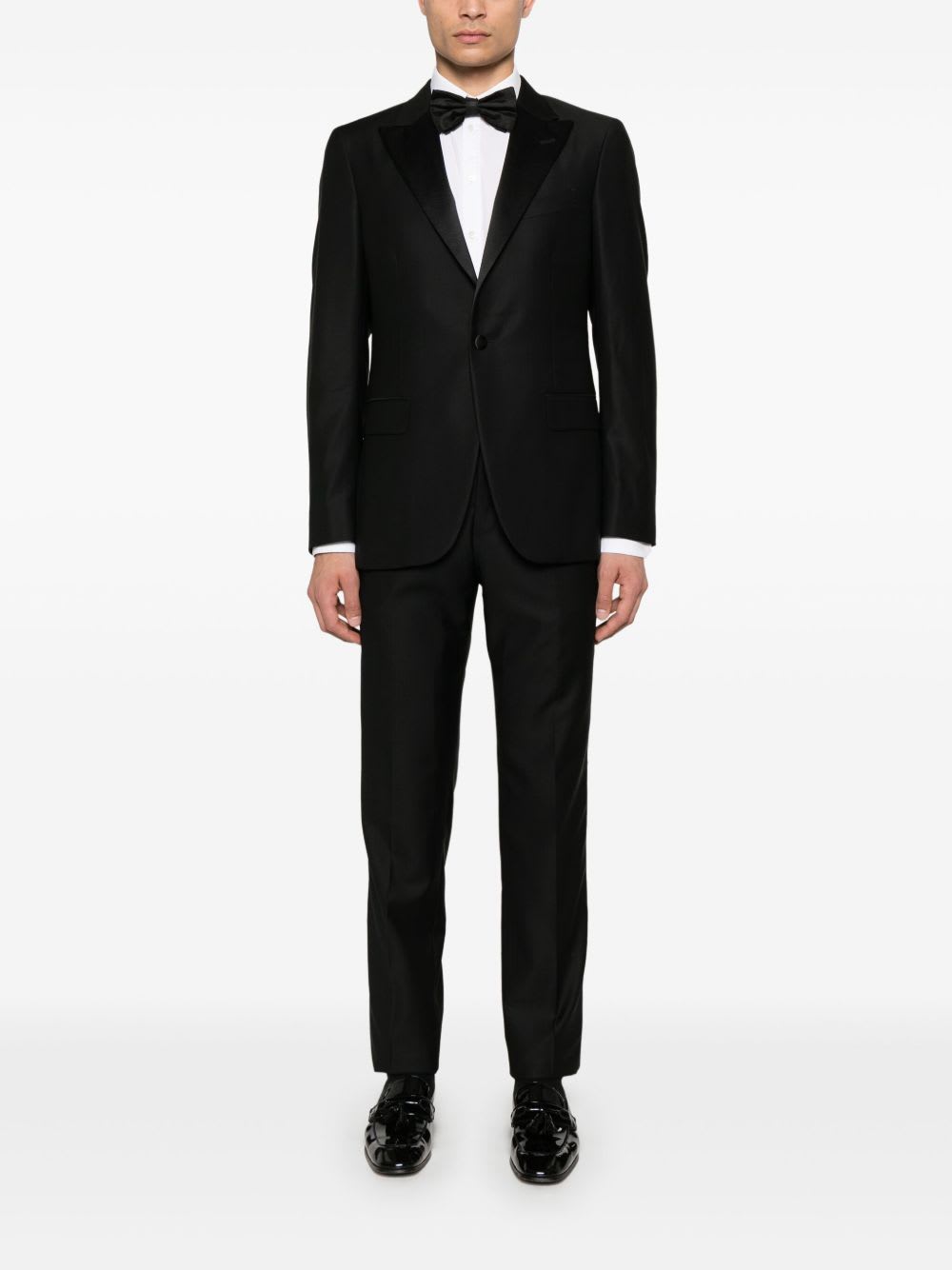 Boglioli Tailored Blazer Peak Lapels In Black