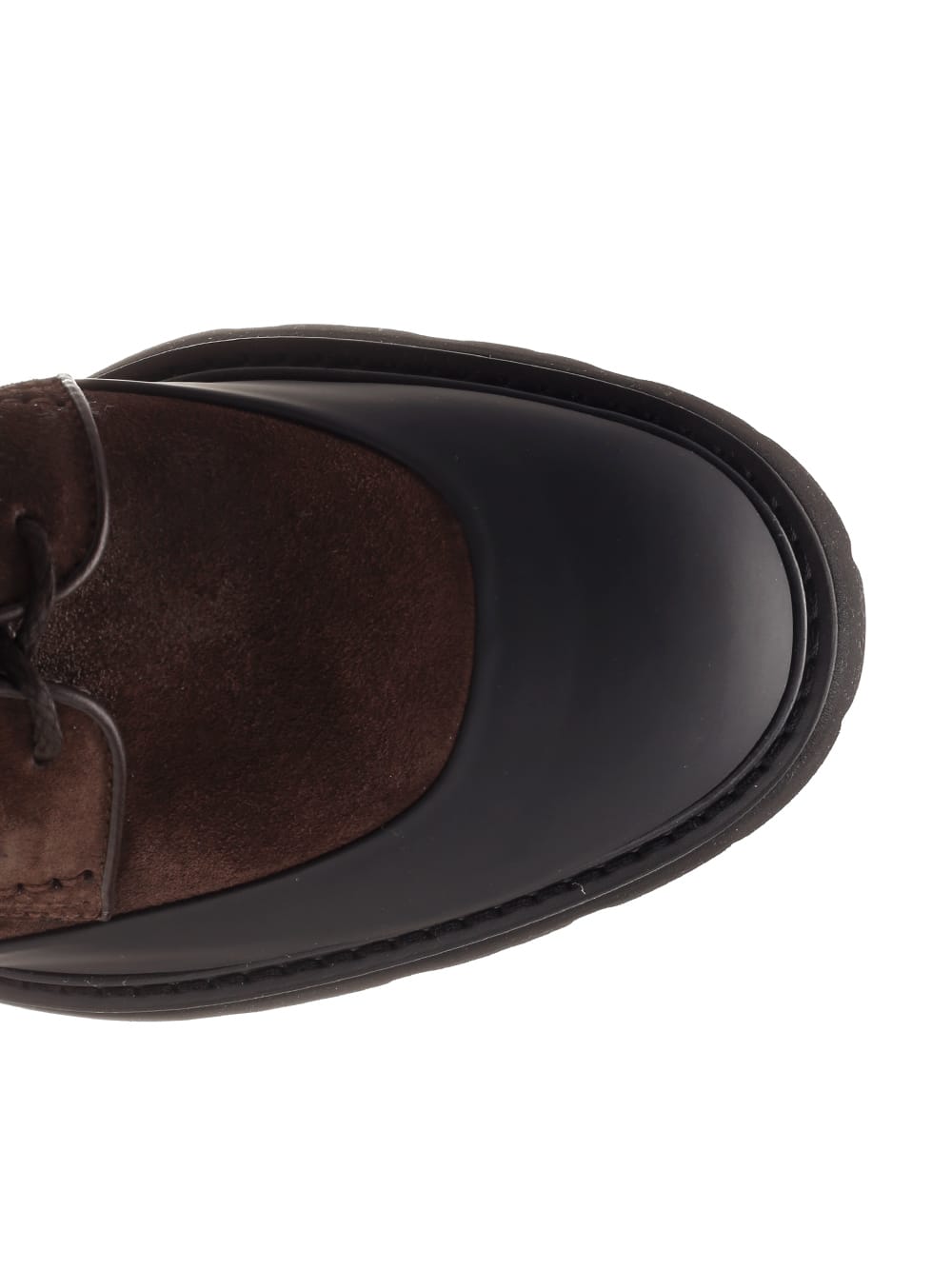 Shop Doucal's Suede And Rubber Lace-up Shoes In Brown