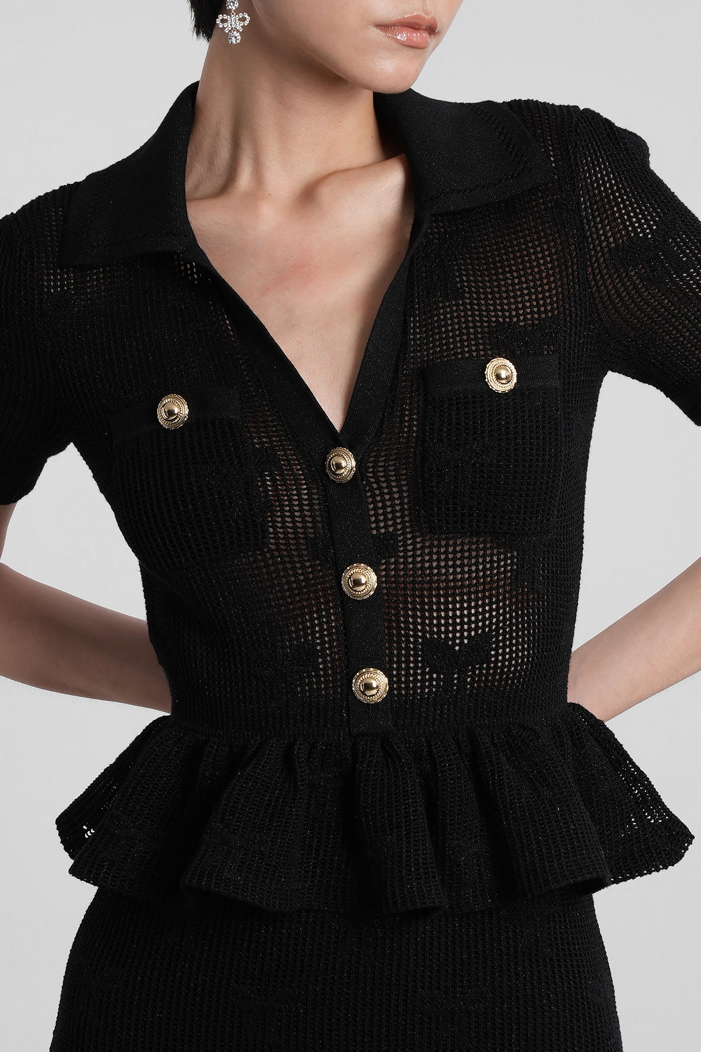 Self-portrait In Black Cotton In Black