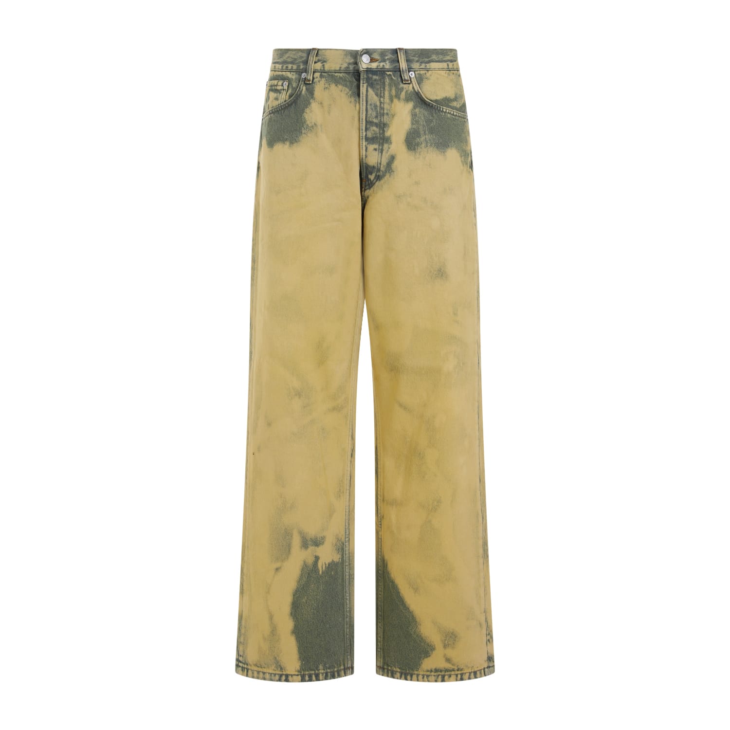 Shop Dries Van Noten Pine Pants In Lime