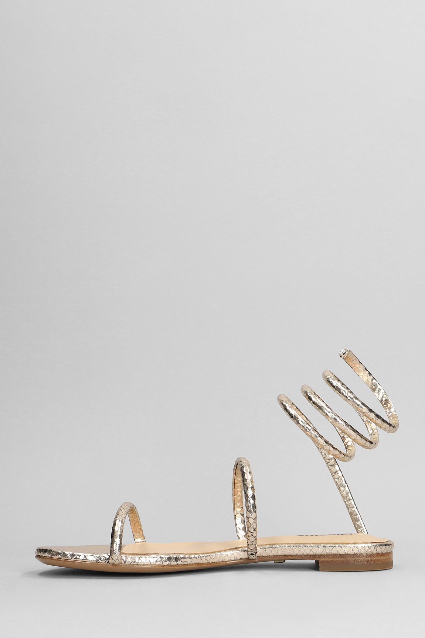 Lola Cruz Woman Sandals Gold Size 11 Leather In Gold