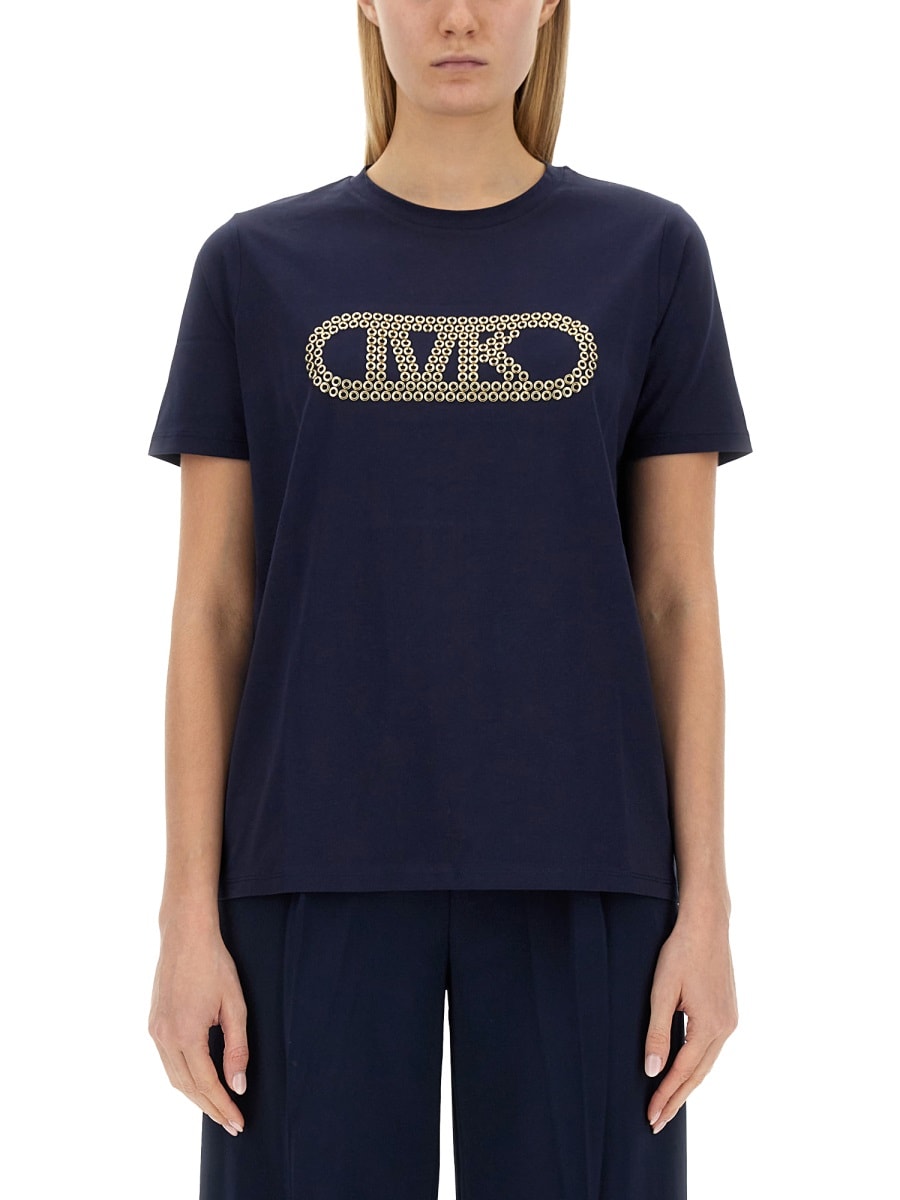 Michael Kors T-shirt With Logo In Blue
