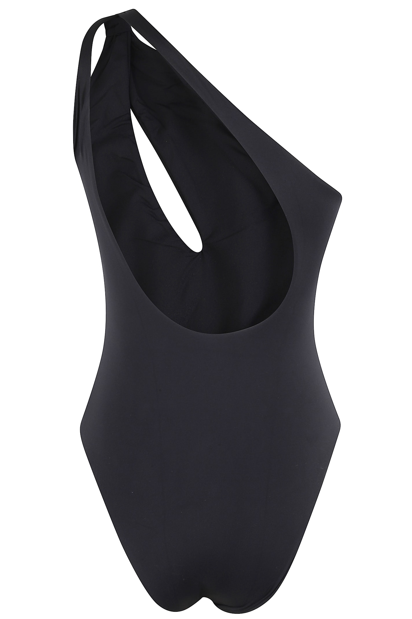 Shop Federica Tosi Costume Intero Monospalla In Nero